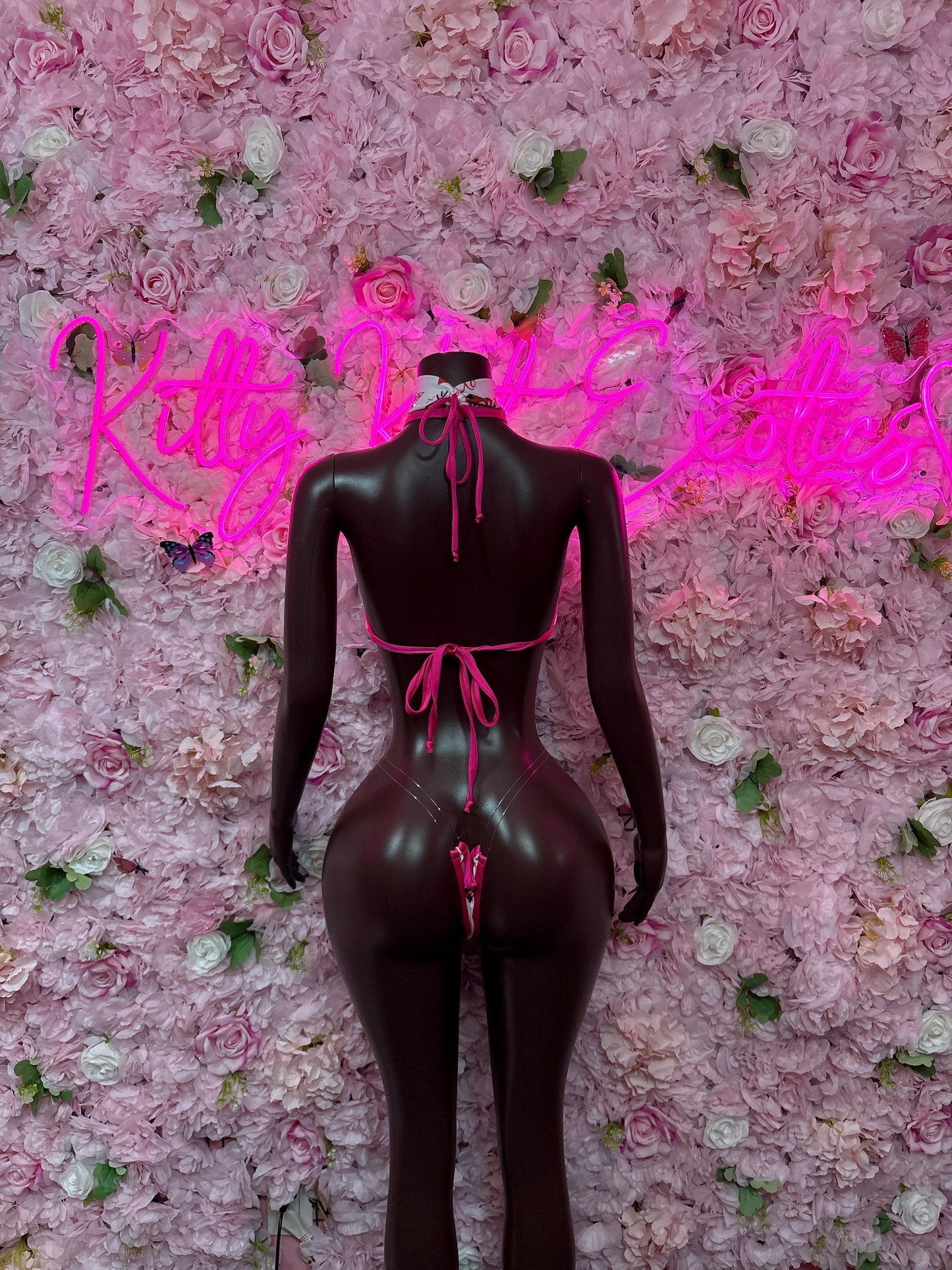 Cute Valentines Day Exotic Dancewear Two-Piece Bodysuit  - Sexy Hearts Romantic Outfit for Date Night - Cute Gift for Her