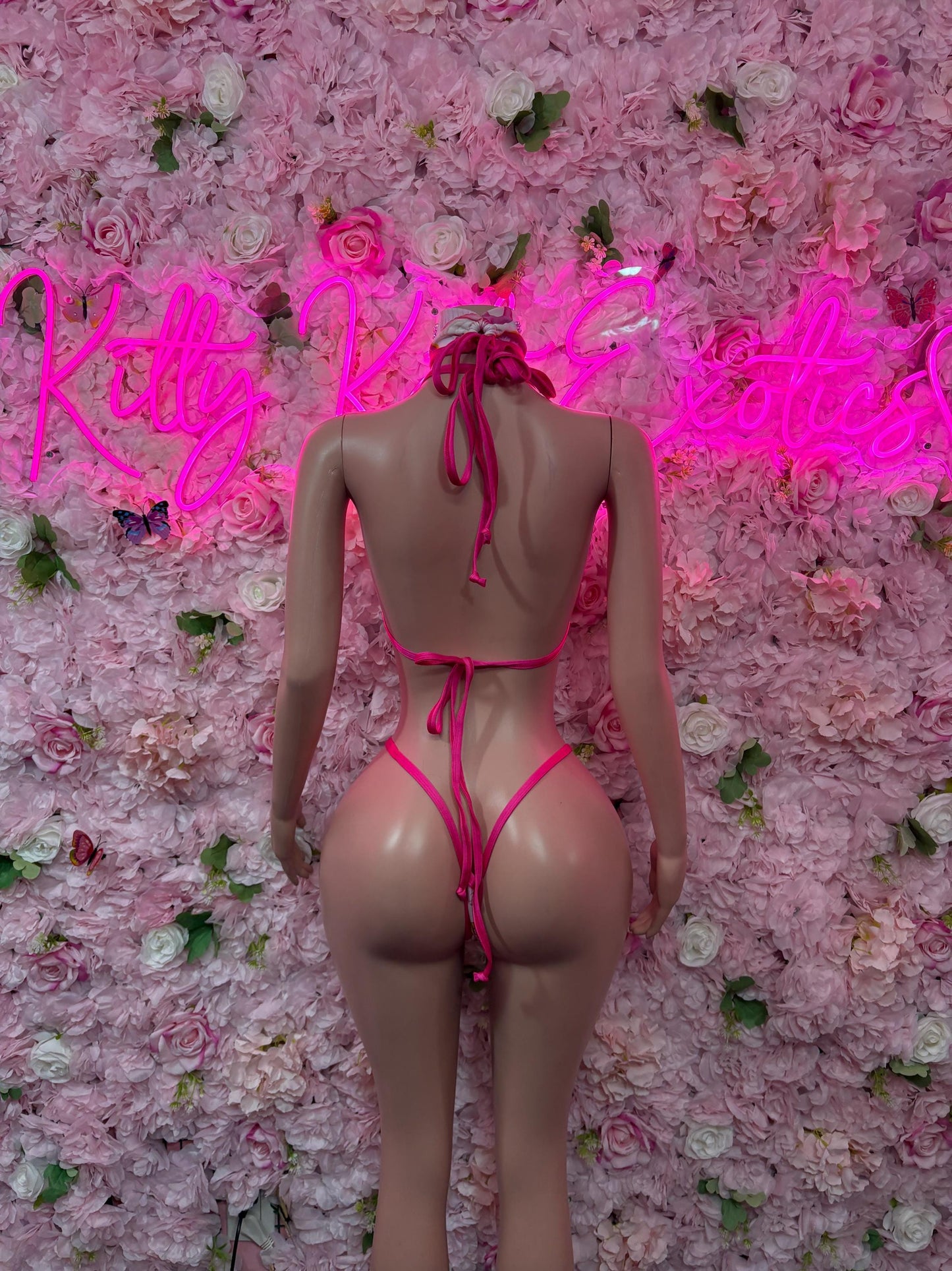 Valentines Day Exotic Dancewear Two-Piece Bikini  - Sexy Hearts Romantic Outfit for Date Night - Cute Gift for Her