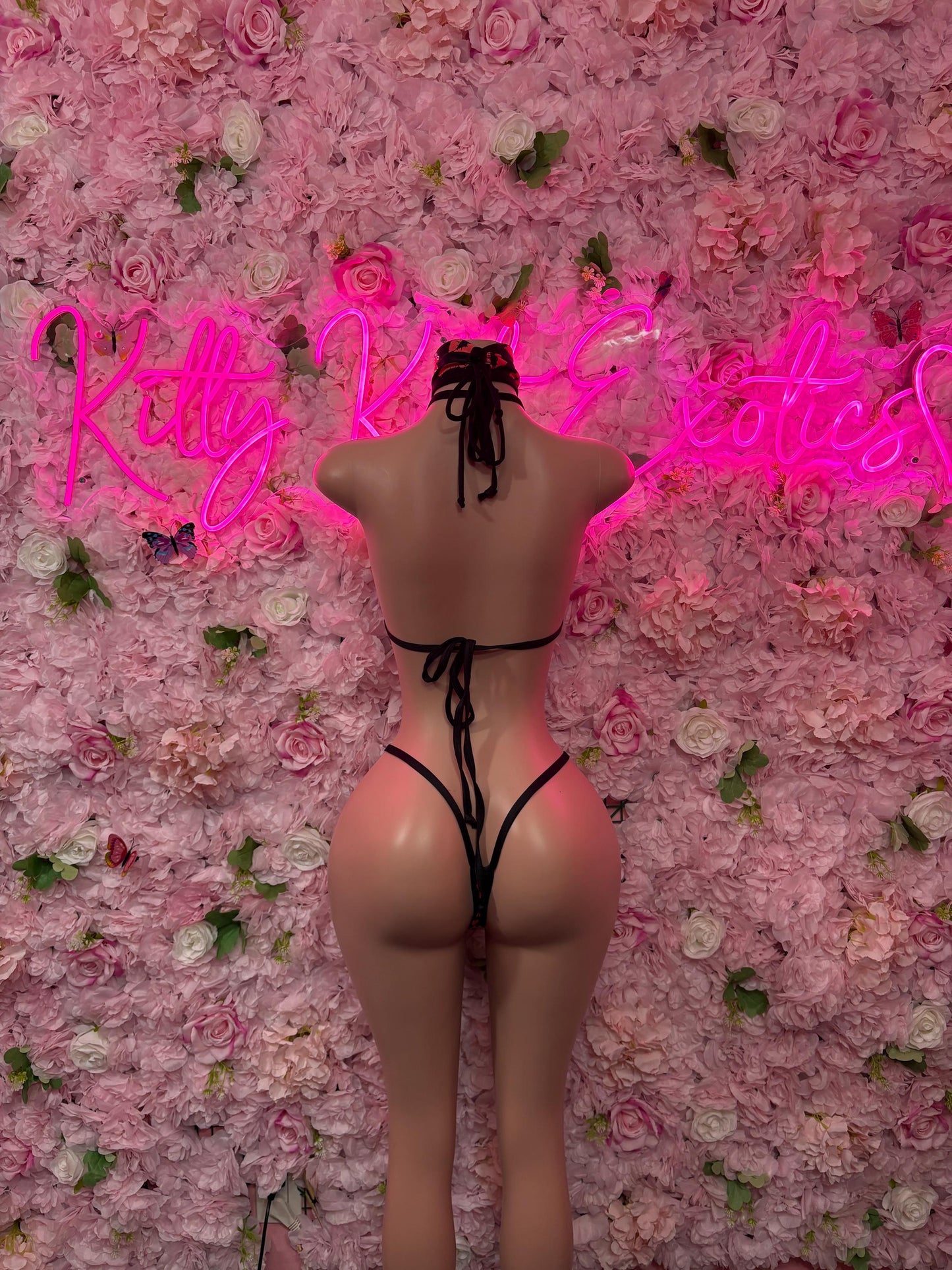 Valentines Day Exotic Dancewear Two-Piece Bikini  - Sexy Hearts Romantic Outfit for Date Night - Cute Gift for Her