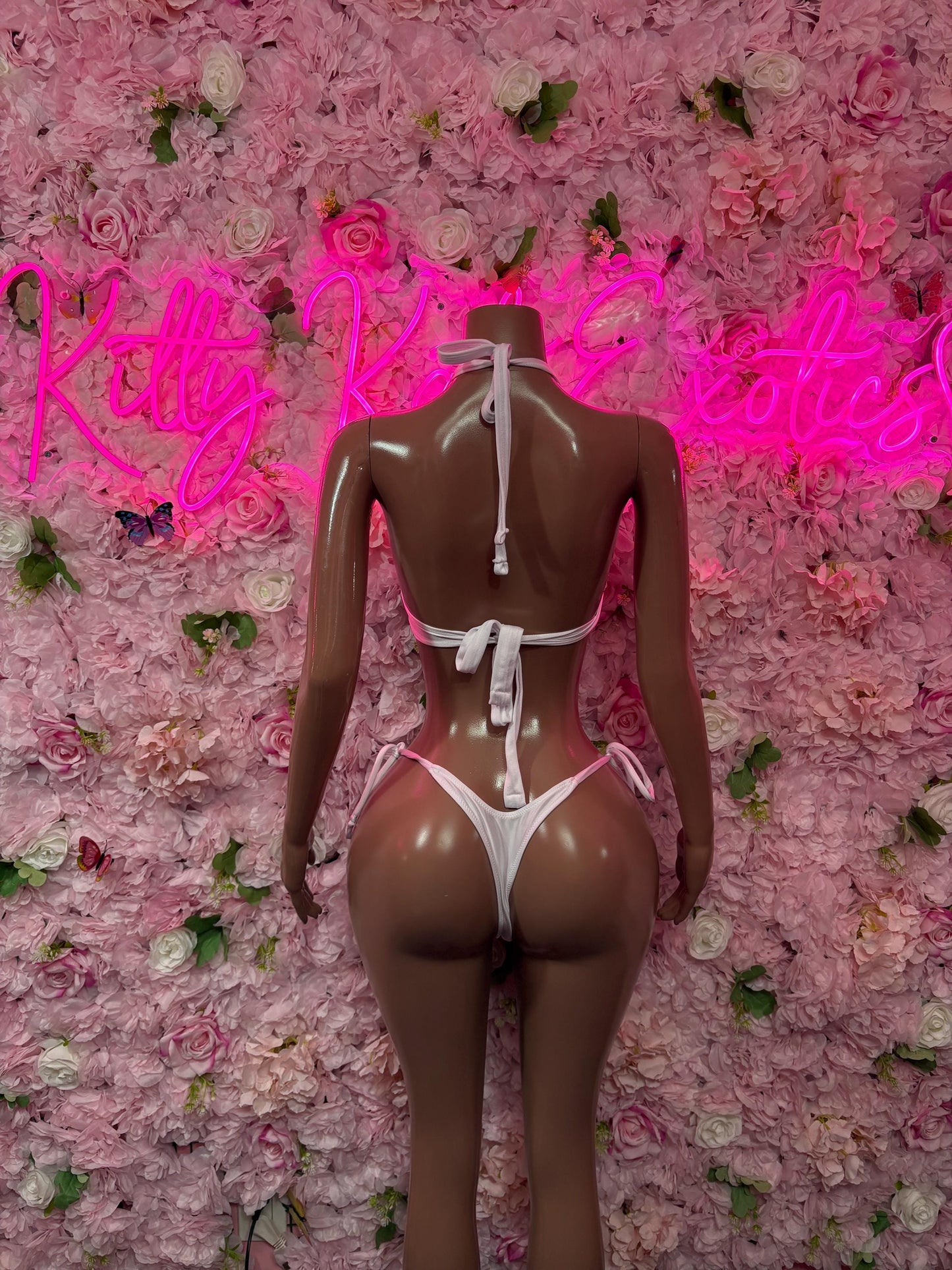 Rave Outfit Two Piece White Bikini - Chic Fashion for Parties, Clubwear, or Casual Outings