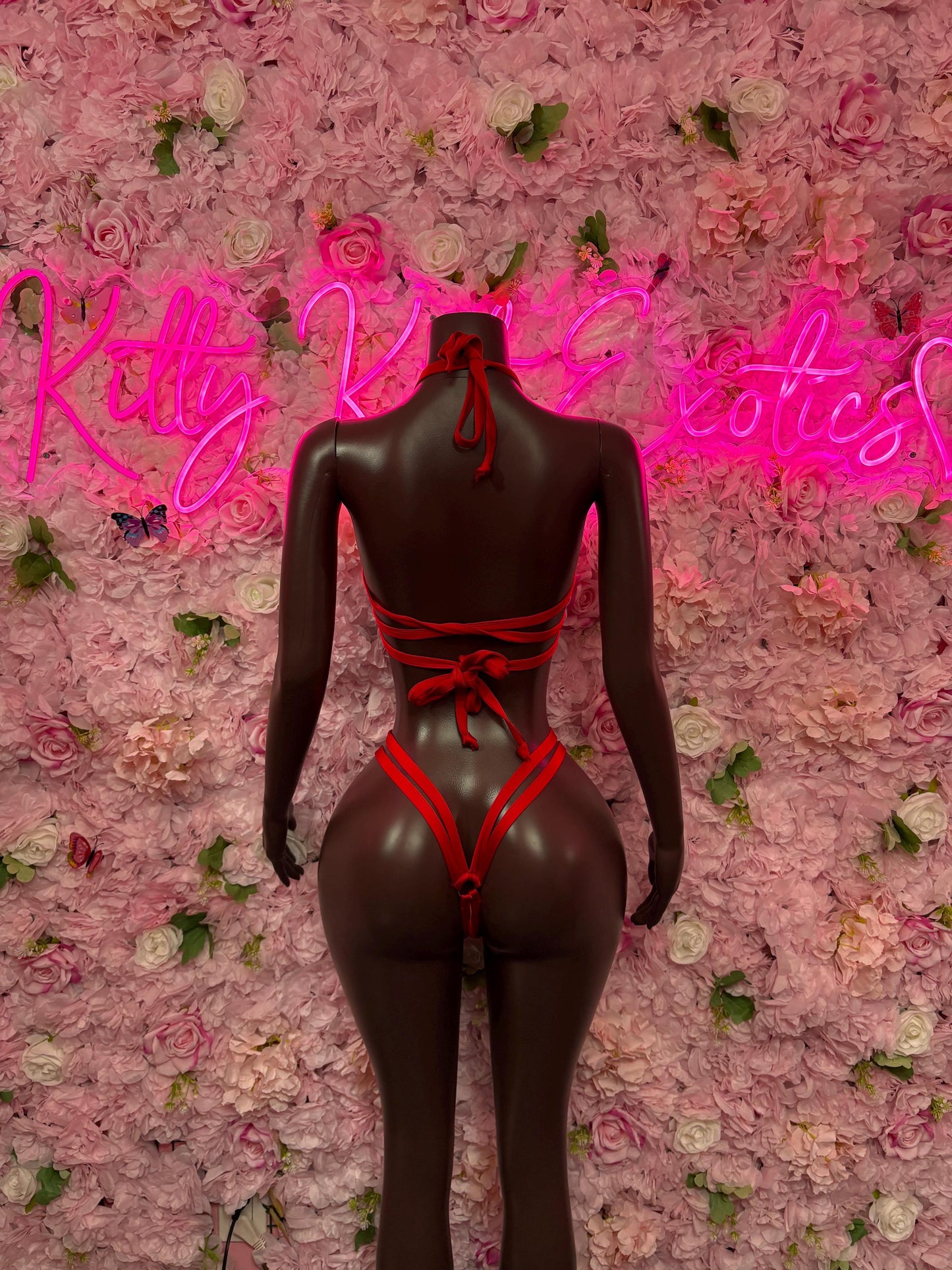 Valentines Day Exotic Dancewear Two-Piece  - Sexy Hearts Romantic Outfit for Date Night - Cute Gift for Her