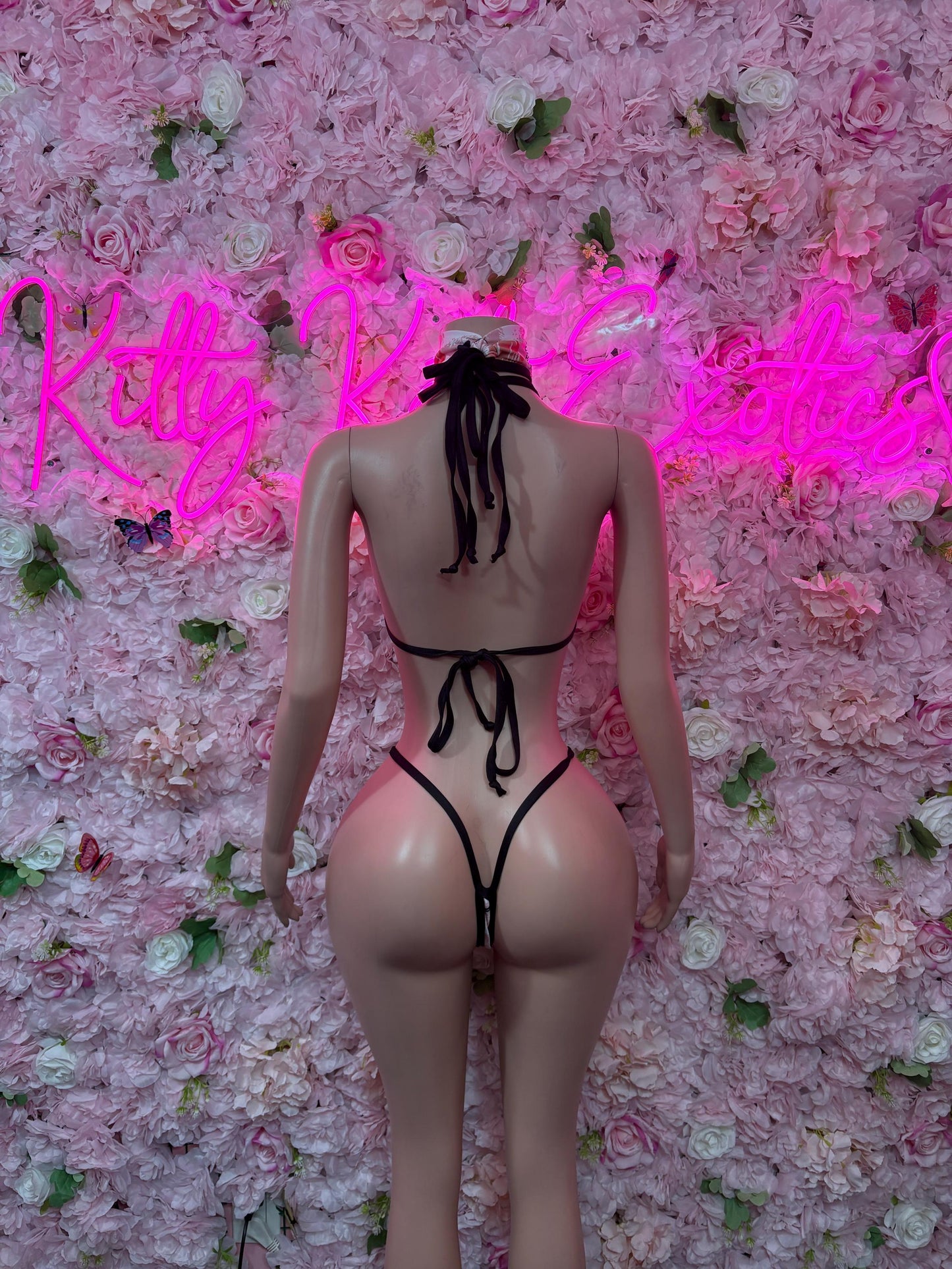 Valentines Day Two-Piece Bikini Chocker  - Sexy Kisses Romantic Outfit for Date Night - Cute Gift for Her