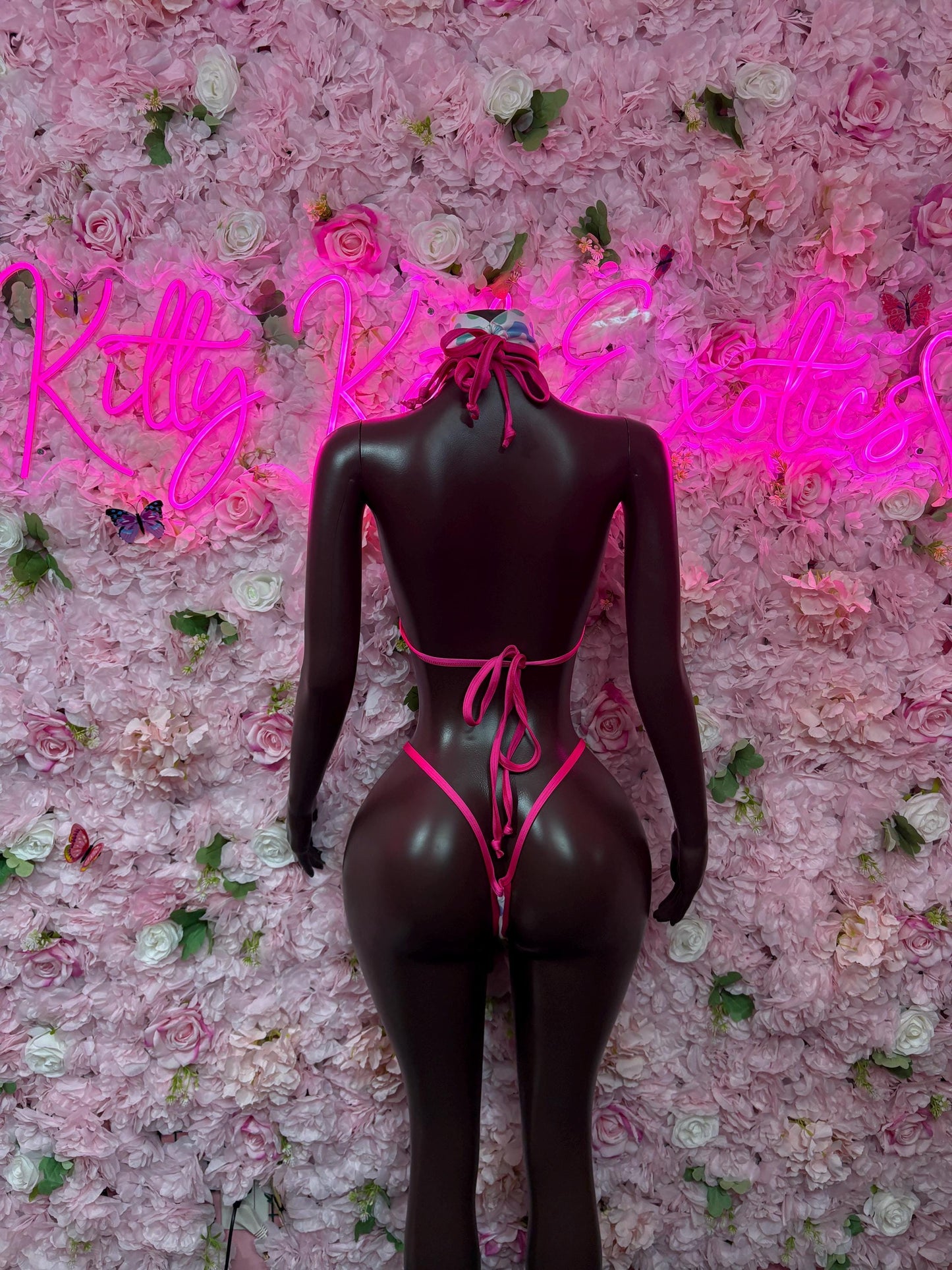 Valentines Day Sexy Lingerie Costume  Red Heart Bikini Chocker  Romantic Dancewear Outfit  Exotic Dancer & Bottle Girl Set