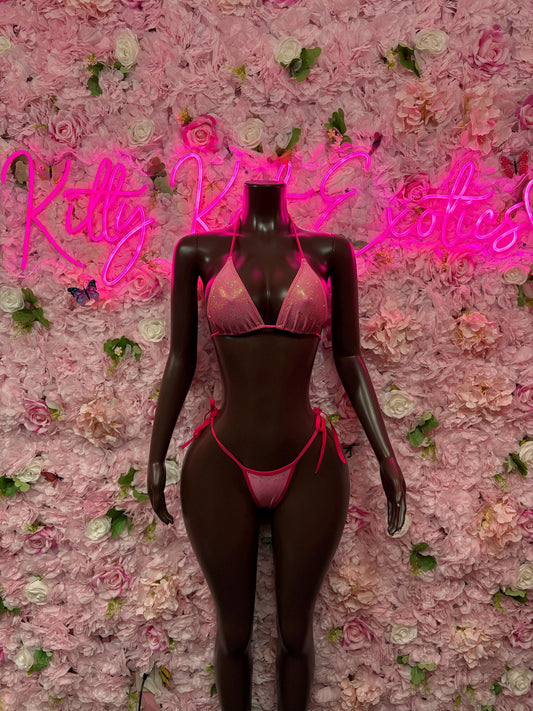 Womens Clothing Two Piece Red Bikini -  Exotic Dancewear  Elegant and Sexy Evening Dress for Performers, Events, or Special Occasions