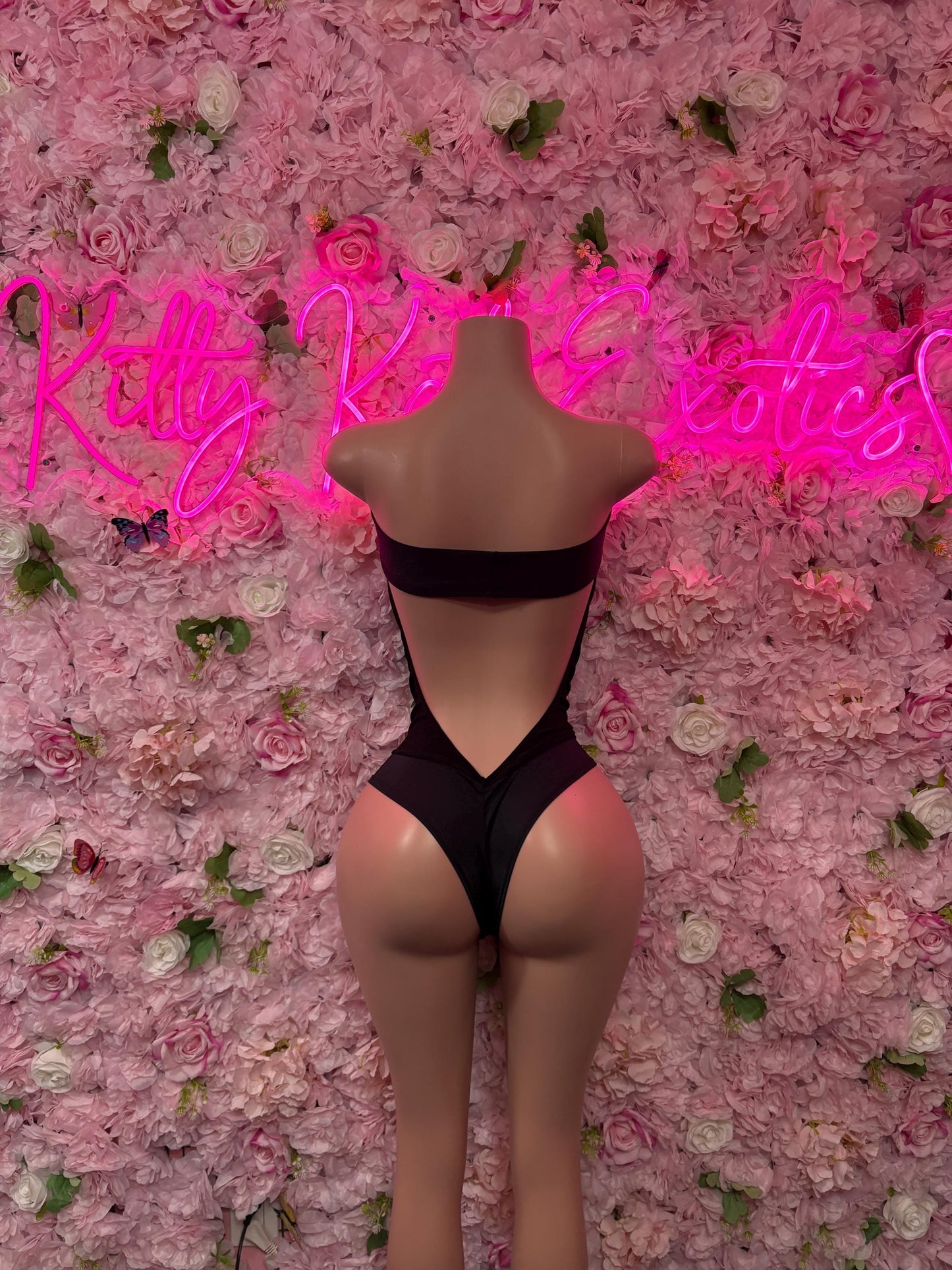 Bartender One-Piece Black Bodysuit  Exotic Dancewear for Performers, Raves, or Night Out | Sexy and Flattering Style