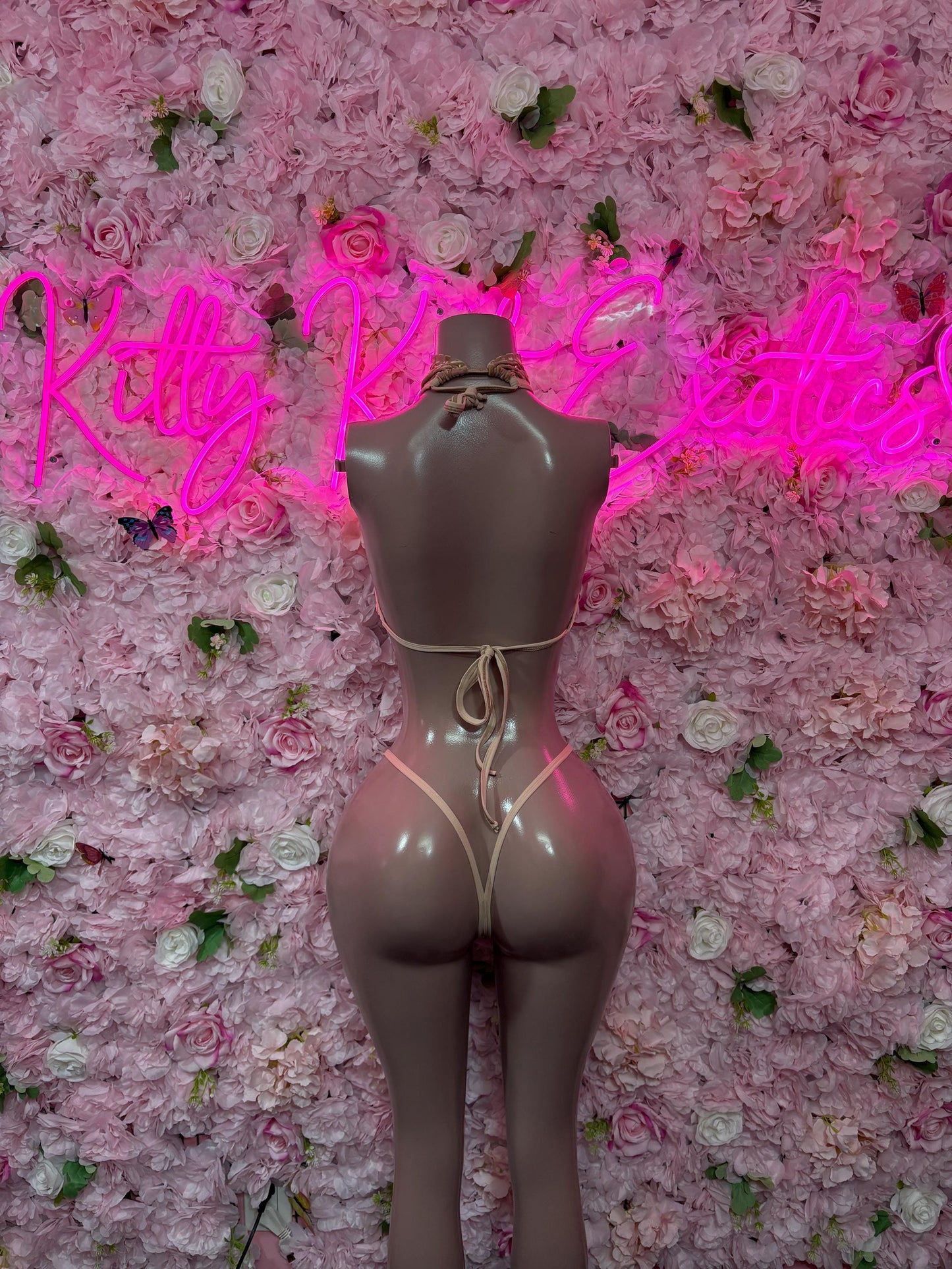 Bottlegirl Two Piece Blue Nude Lace Bodysuit / Rave Outfit Bartender