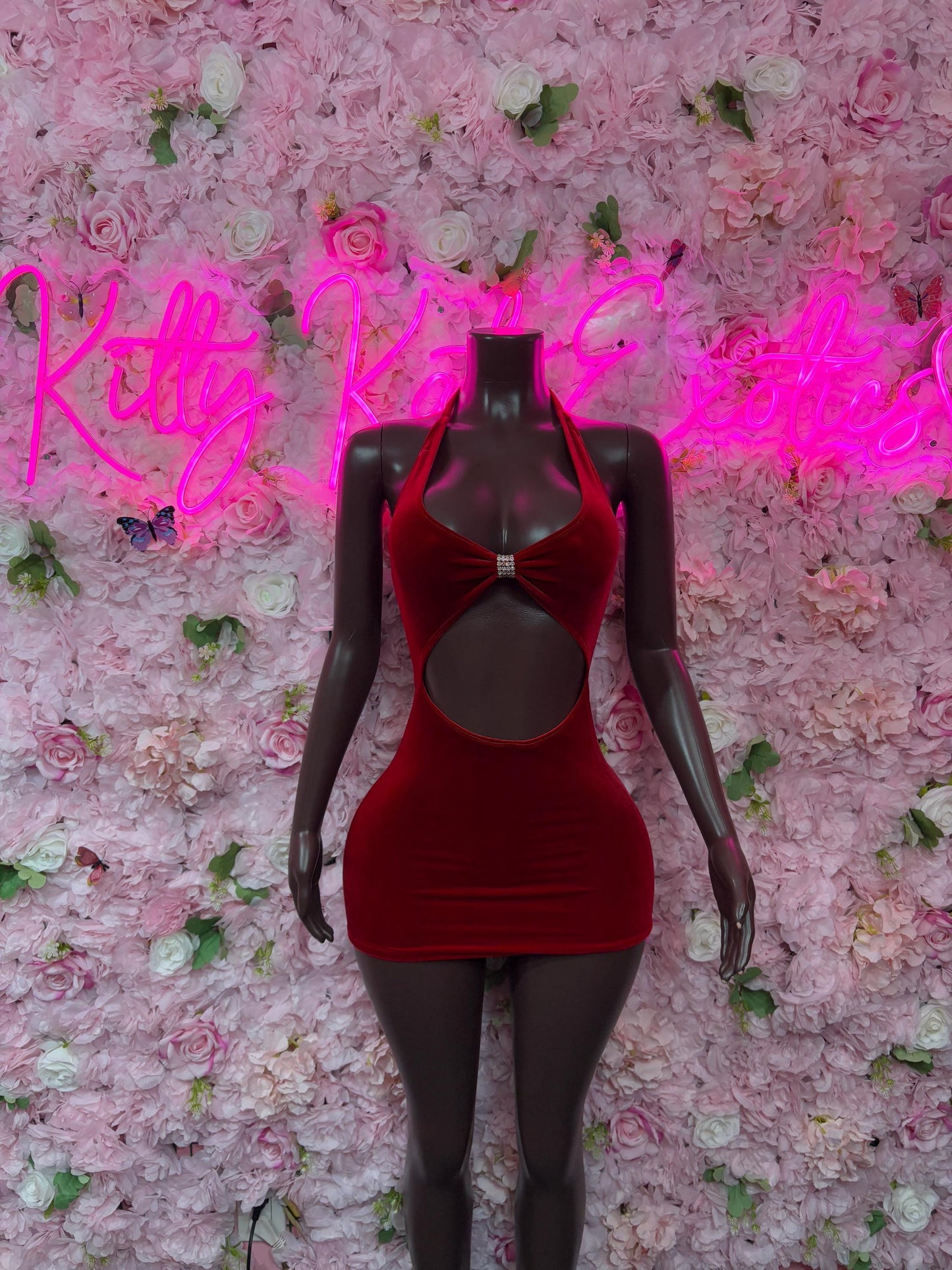 Valentines Day Sexy Lingerie Costume  Red Dress Velvet  Romantic Dancewear Outfit  Exotic Dancer & Bottle Girl Set