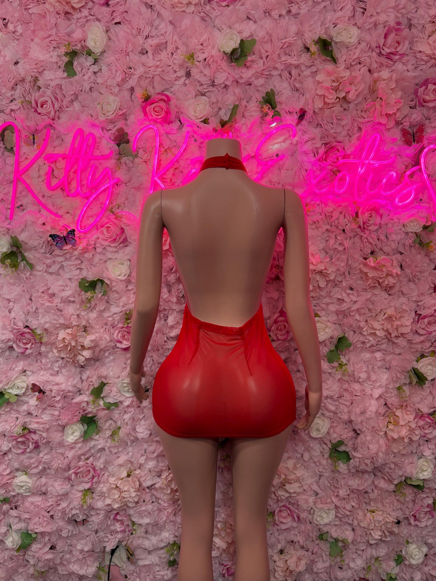 Valentines Day Sexy Lingerie Costume  Red Dress  Romantic Dancewear Outfit  Exotic Dancer & Bottle Girl Set