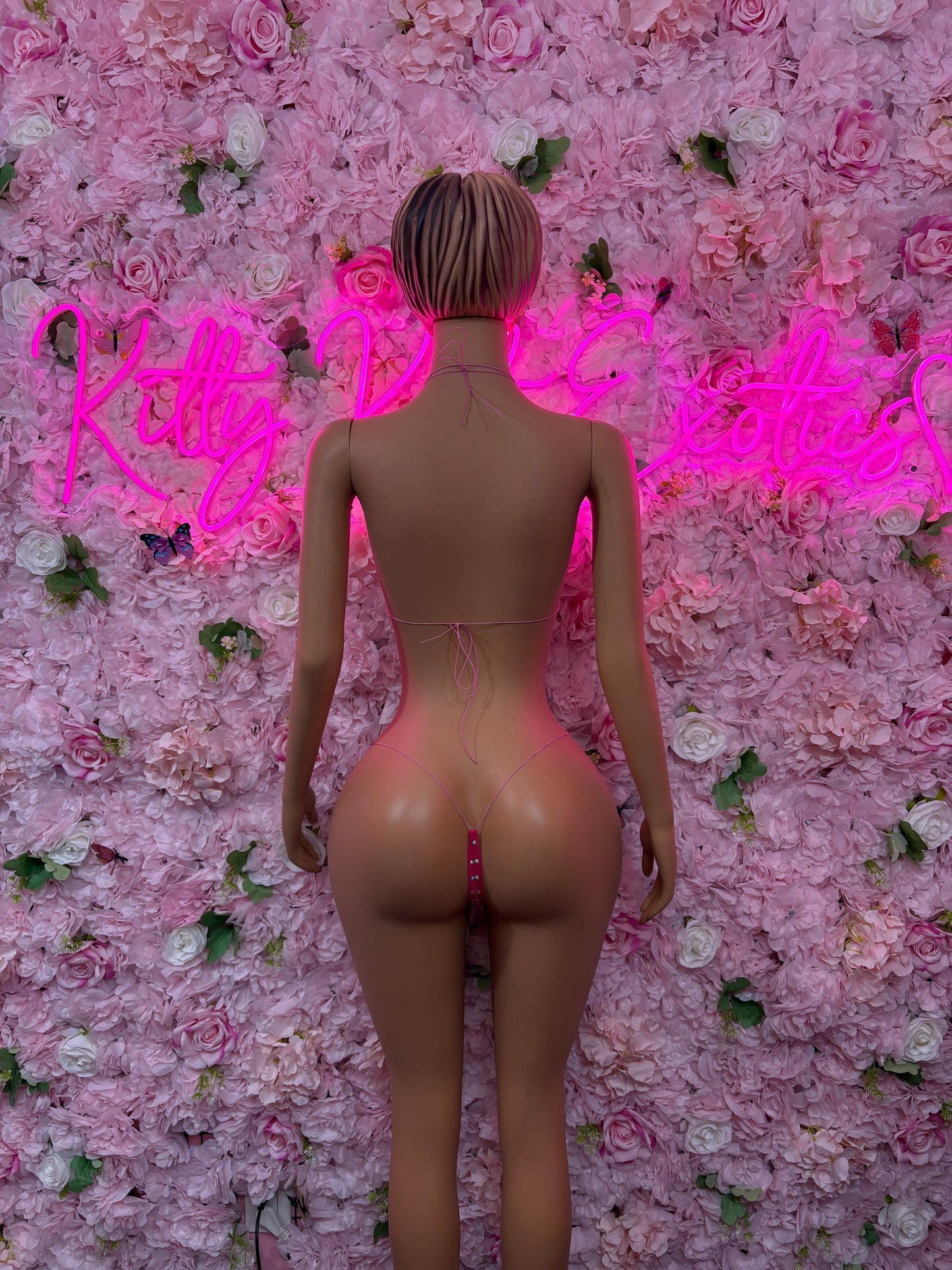 Spring Break Two-Piece Pink Custom Bikini  Cute Swimsuit Set for Beach, Pool, or Vacation | Exotic Dancewear Festival wear