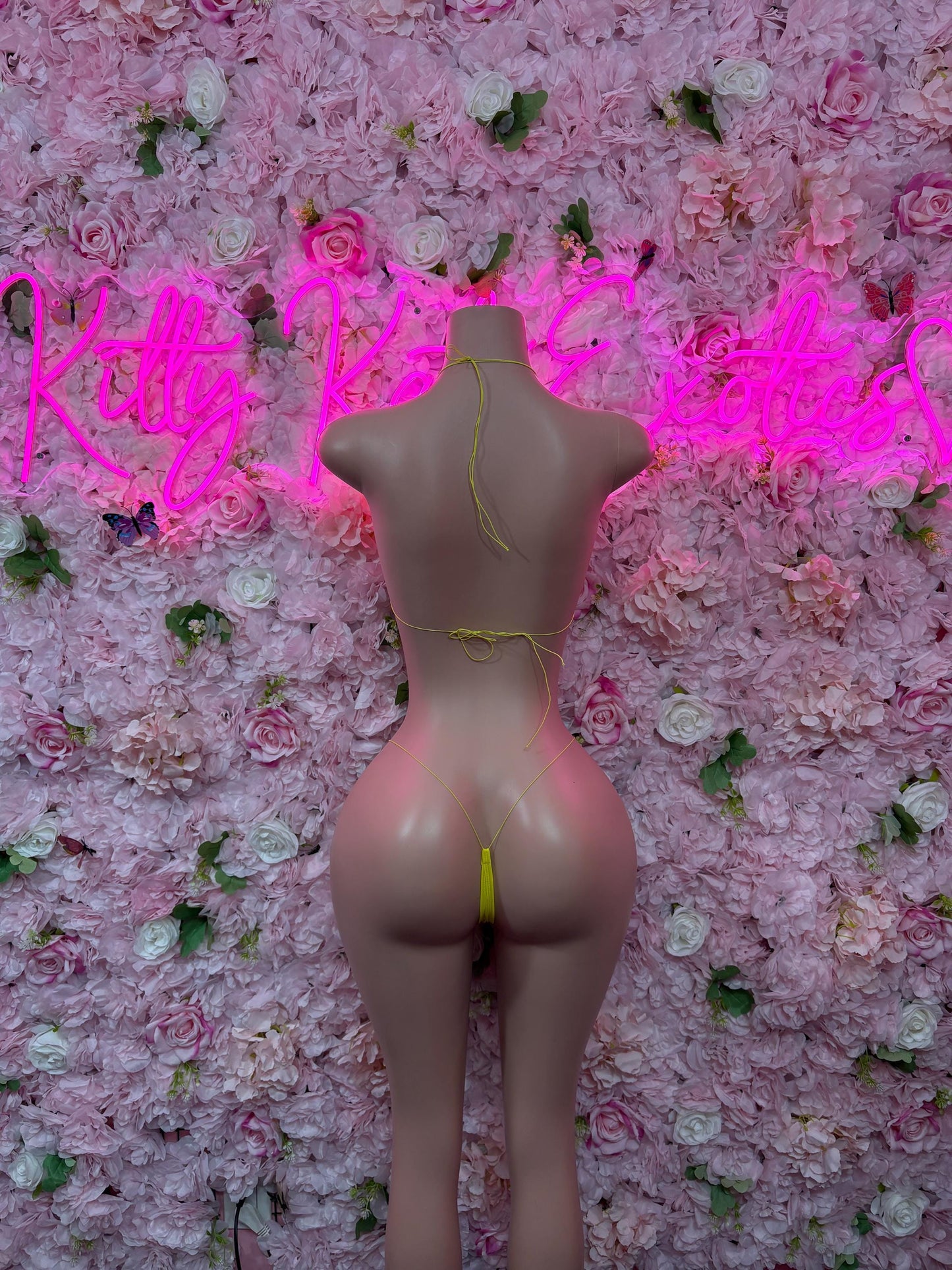 Exotic Dancewear Two-Piece Yellow Custom Bikini  Cute Swimsuit Set for Beach, Pool, or Vacation | Exotic Dancewear Festival wear