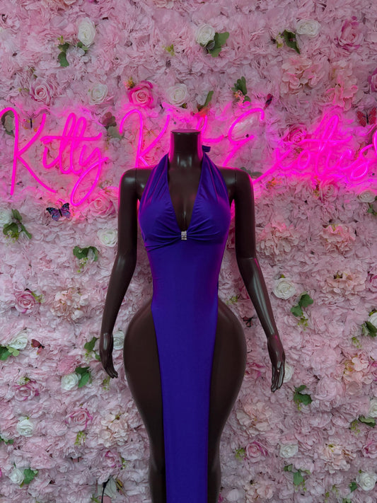 Sexy Lingerie Costume  Purple Gown  Romantic Dancewear Outfit  Exotic Dancer & Bottle Girl Set