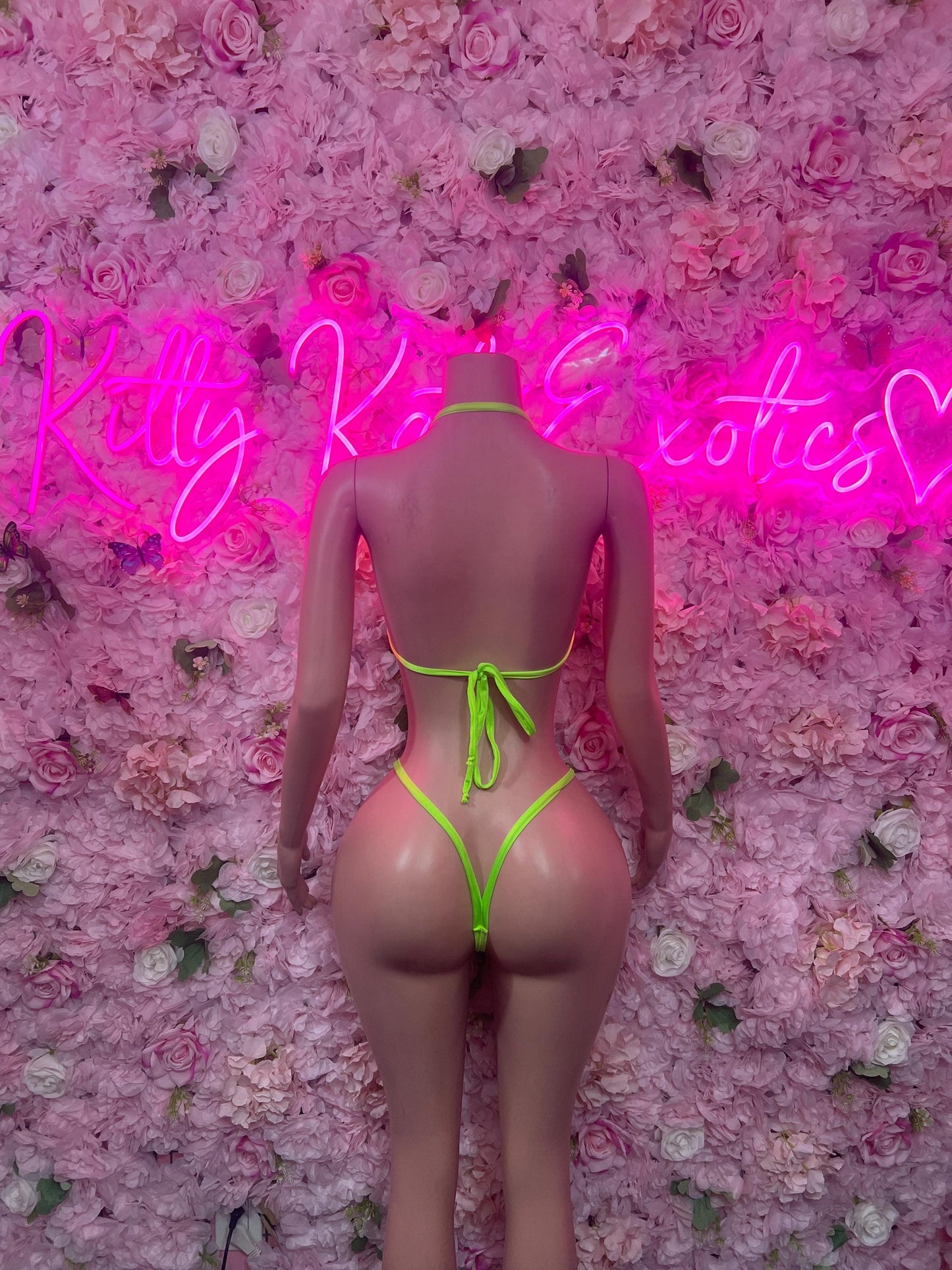 Summer Bikini Set Green  Crop Top | Festival Outfit | Sexy Dancewear | Exotic Clubwear | Bottle Girl Outfit