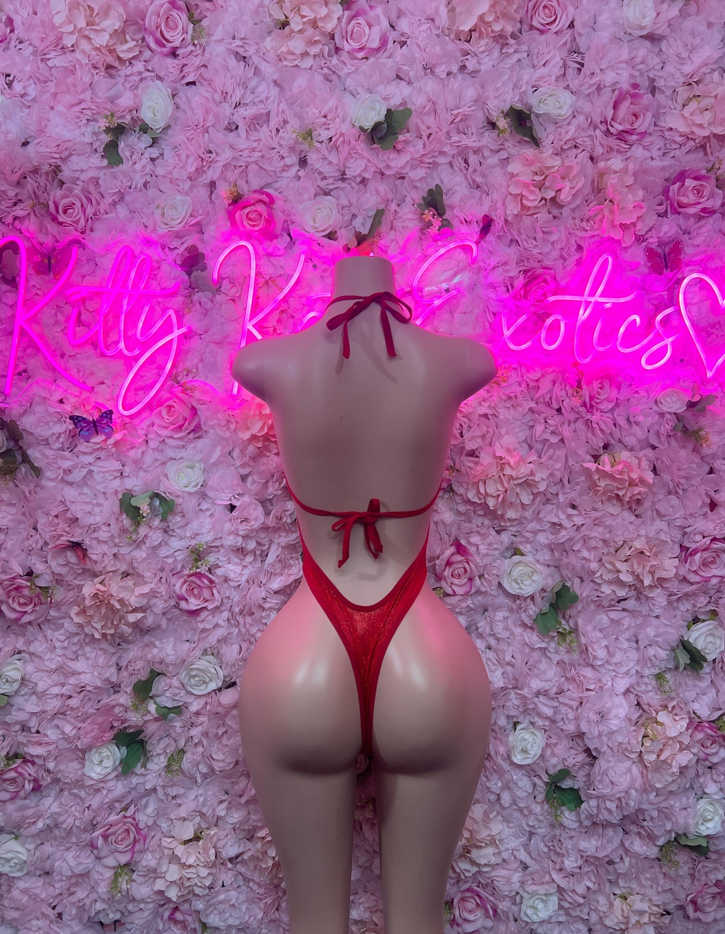 Bartender One Piece Red Bodysuit -  Exotic Dancewear  Elegant and Sexy for Performers, Events, or Special Occasions