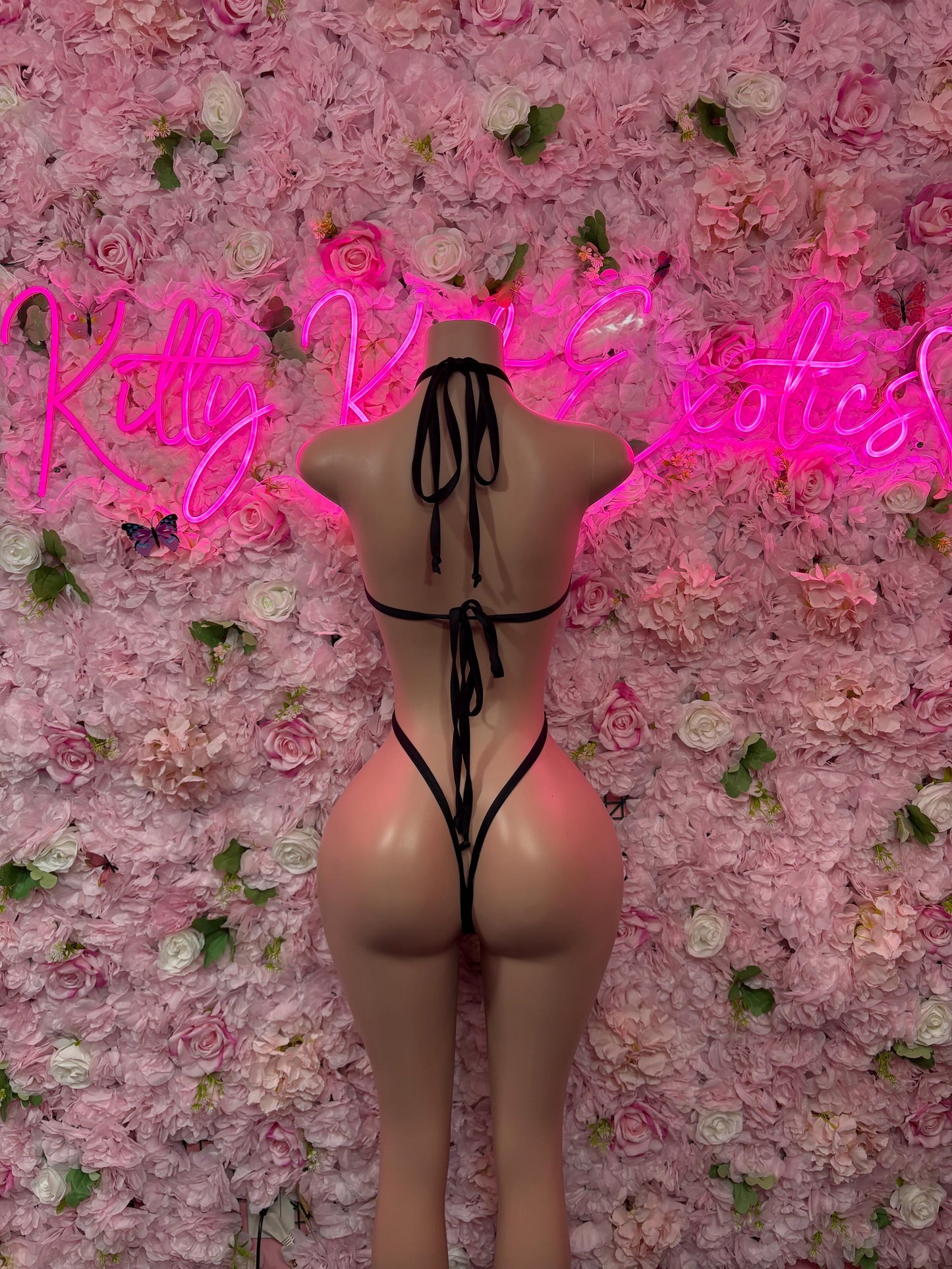 Valentines Day Exotic Dancewear One-Piece Slingshot Bodysuit  - Sexy Hearts Romantic Outfit for Date Night - Cute Gift for Her