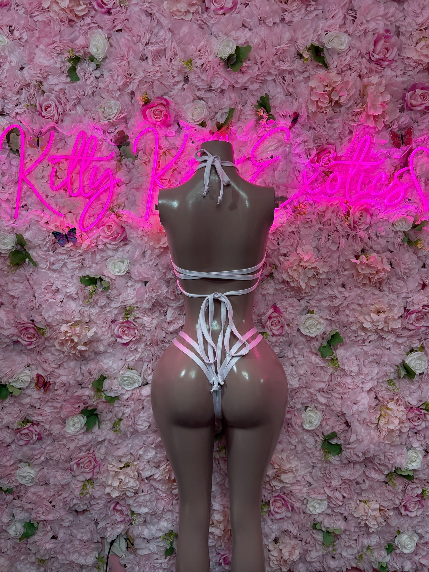 Hearts Exotic Dancewear Two-Piece Multicolor  - Sexy Hearts Romantic Outfit for Date Night - Cute Gift for Her