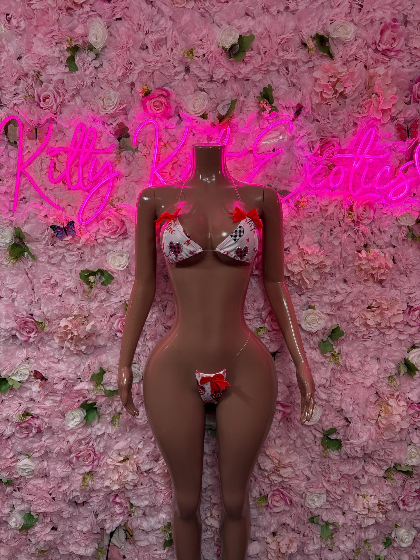 Gift For Her Valentines Day Two-Piece Bikini  - Sexy Hearts Romantic Outfit for Date Night - Cute Gift for Her