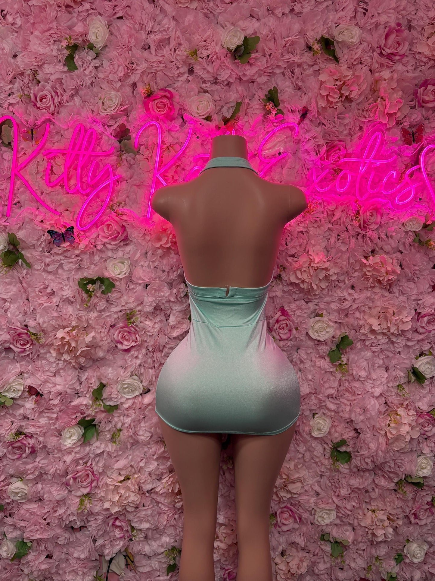 Bottlegirl Bartender One-Piece Turquoise  Bodysuit  Exotic Dancewear for Performers, Raves, or Night Out | Bottle girl Outfits