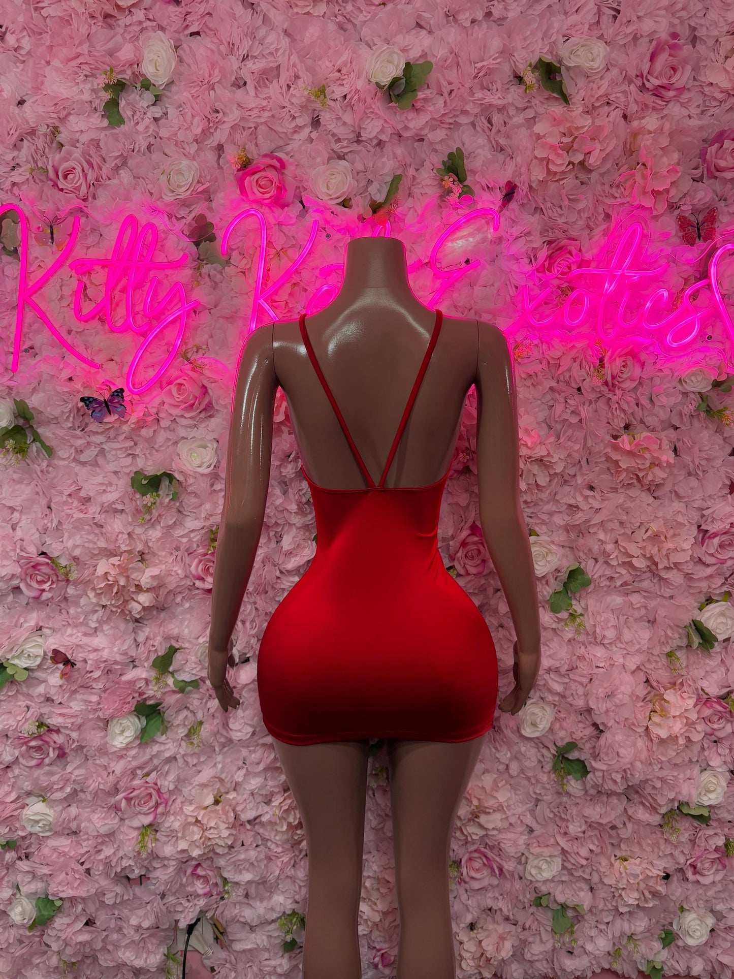 Valentines Day Sexy Lingerie Costume  Red Dress  Romantic Dancewear Outfit  Exotic Dancer & Bottle Girl Set