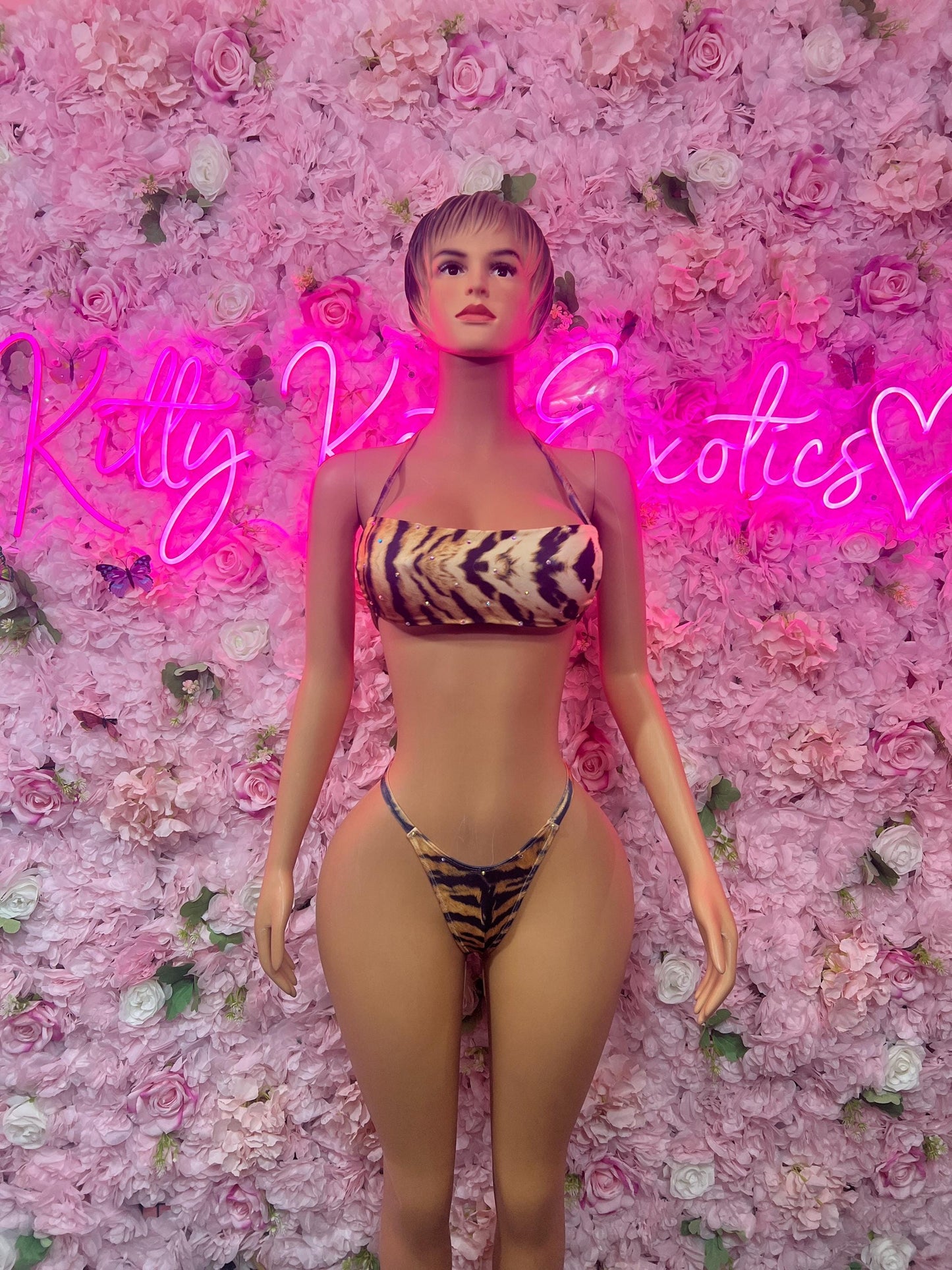 EDC Oufit Bikini Set   Crop Top | Festival Outfit | Sexy Dancewear | Exotic Clubwear | Bottle Girl Outfit