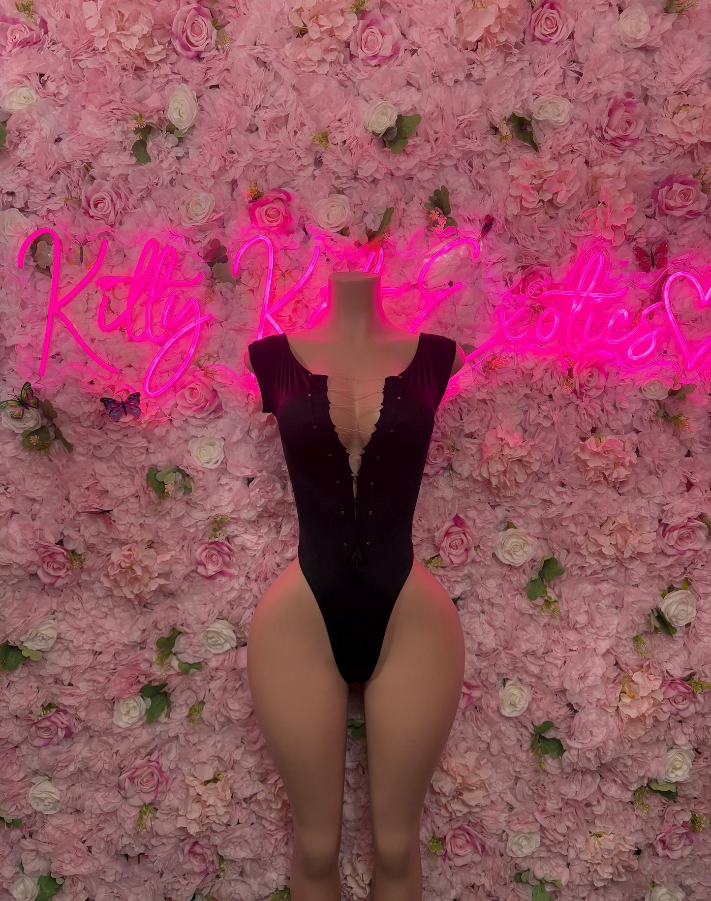 Bottlegirl One Piece Black Bodysuit -  Exotic Dancewear  Elegant and Sexy for Performers, Events, or Special Occasions