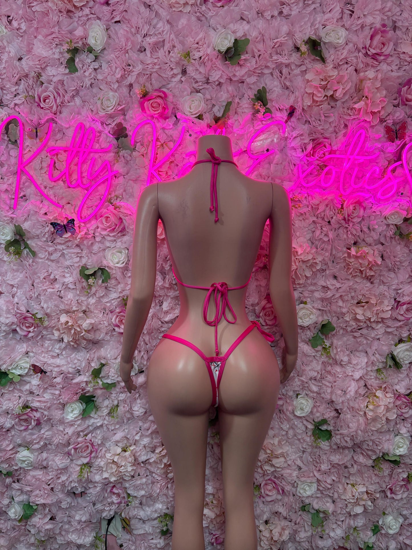 Sexy Bartender Two Piece Heart Bikini -  Exotic Dancewear  Elegant and Sexy for Performers, Events, or Special Occasions