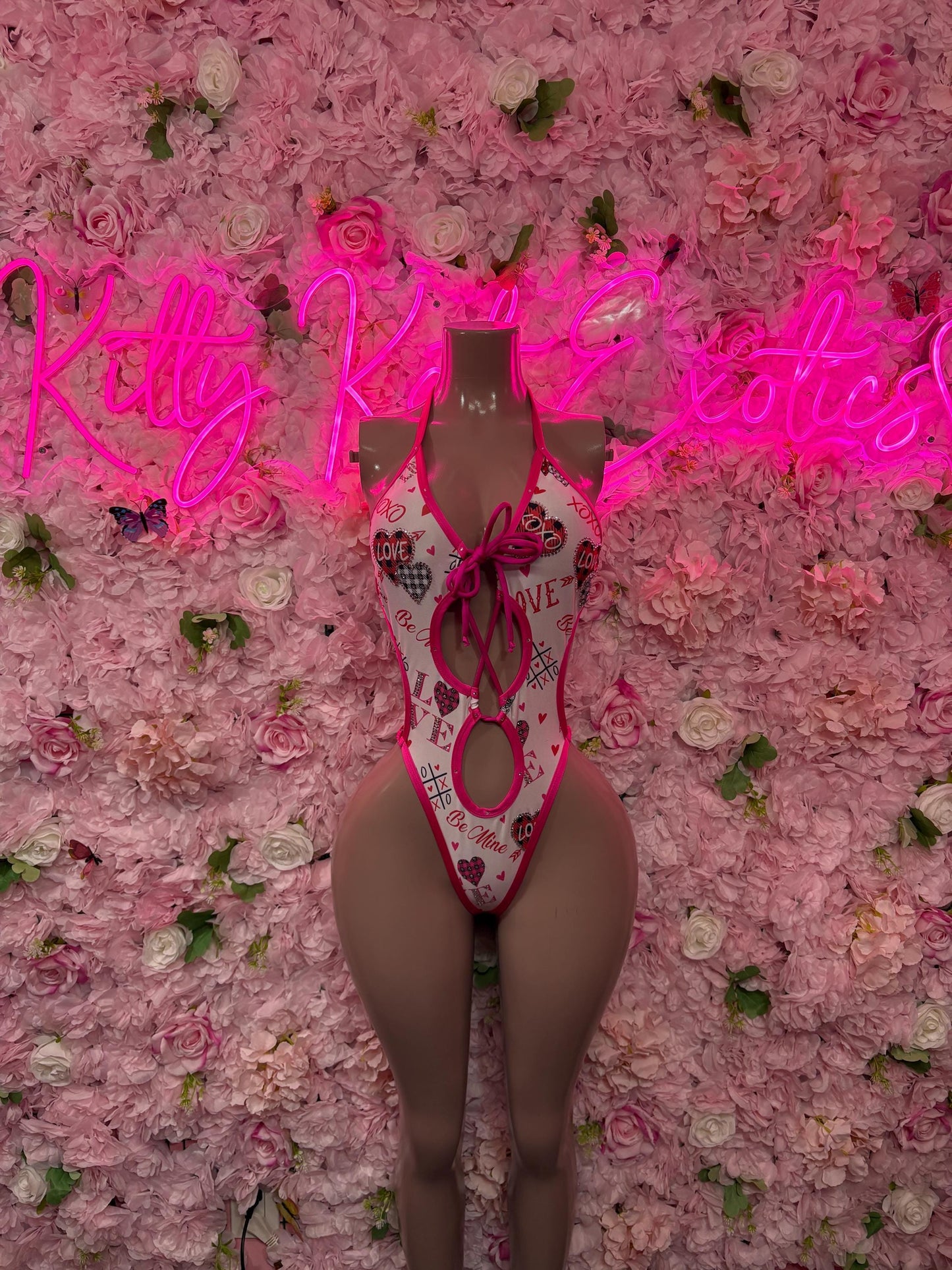 Festival Outfit One Piece Heart Bodysuit -  Exotic Dancewear  Elegant and Sexy for Performers, Events, or Special Occasions