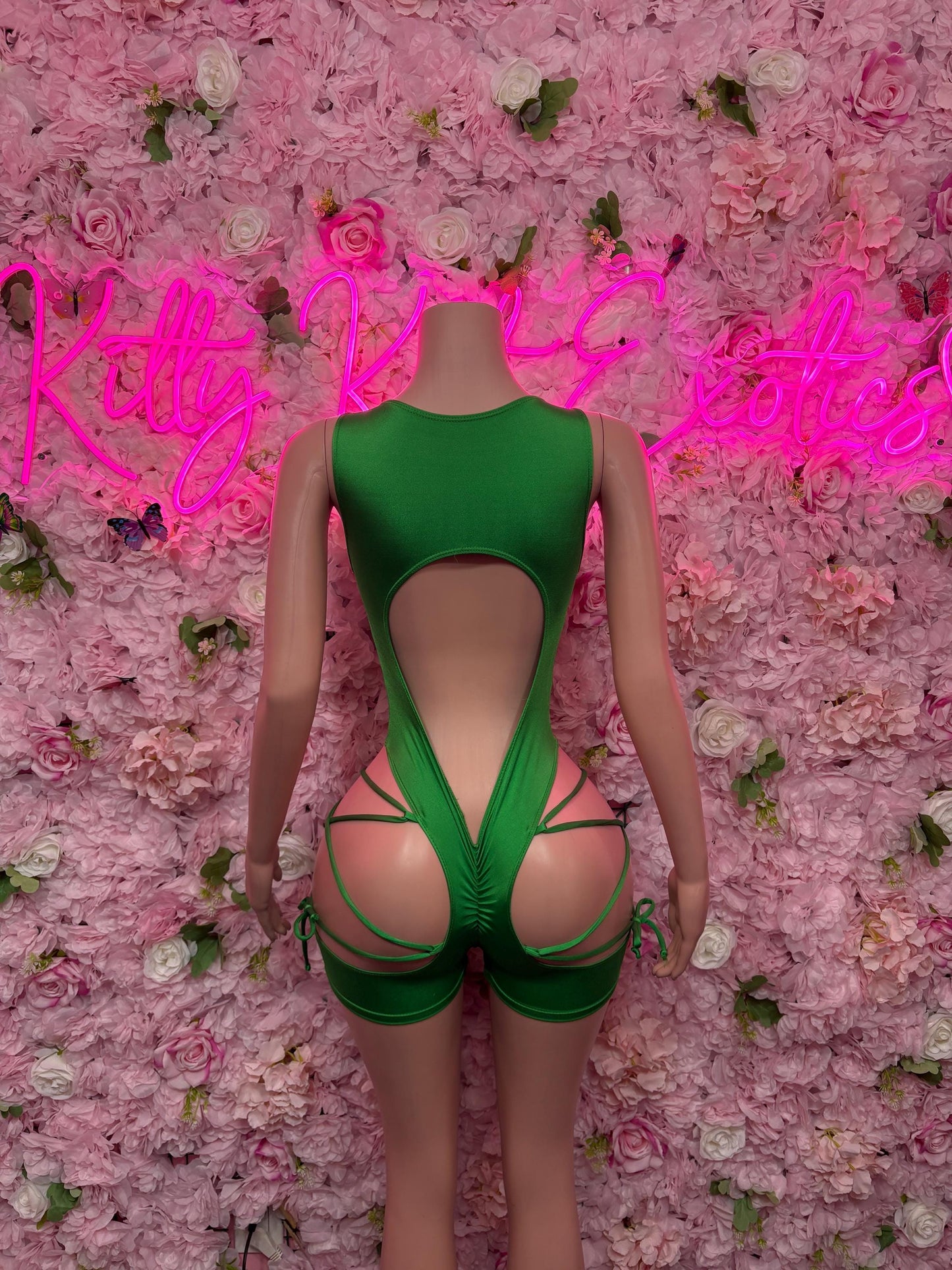 St Patricks Day Green Bottlegirl , Bodysuit -  Exotic Dancewear, Bartender Sexy for Performers, Events, or Special Occasions