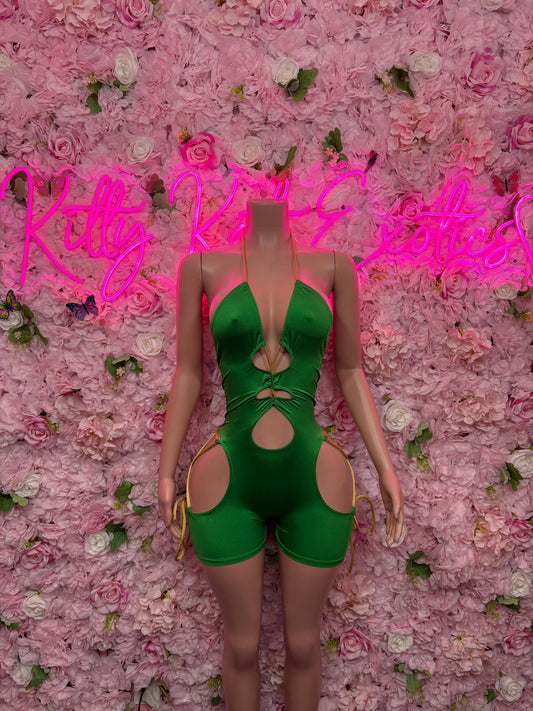 St Patricks Day Green Bottlegirl , Bodysuit -  Exotic Dancewear, Bartender Sexy for Performers, Events, or Special Occasions