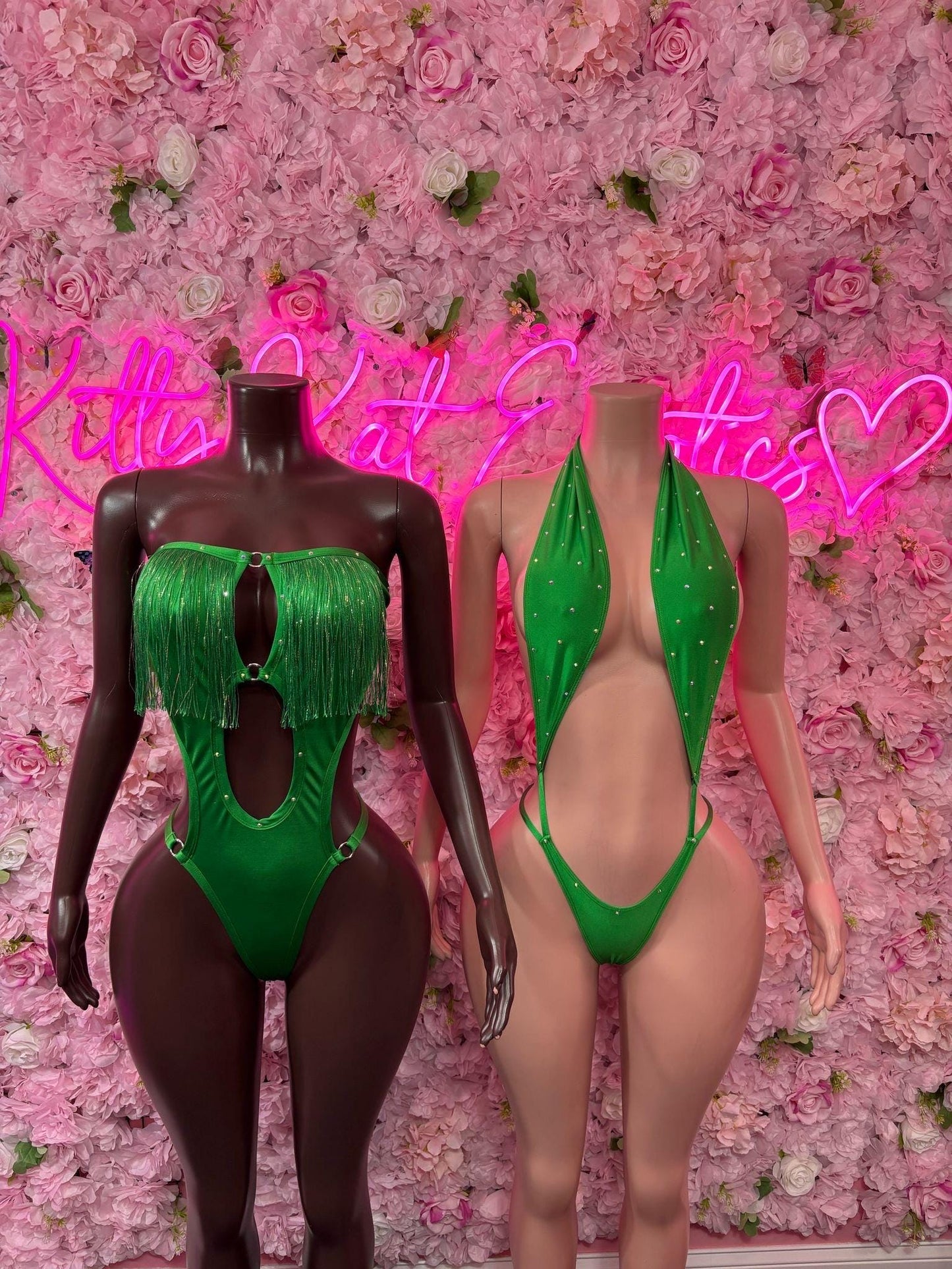 St Patricks Day Green One Piece, Slingshot -  Exotic Dancewear, Bartender Sexy for Performers, Events, or Special Occasions