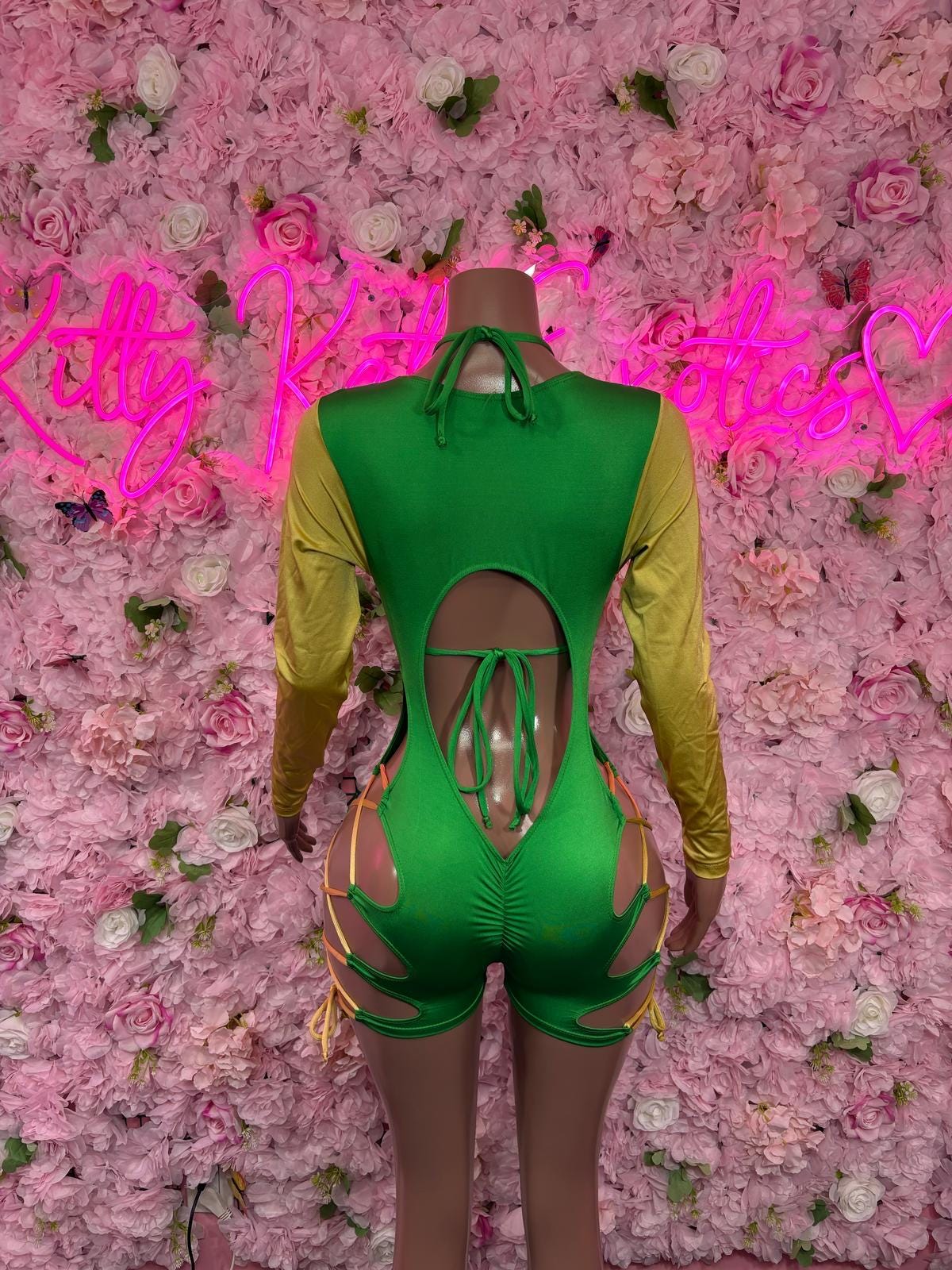 St Patricks Day Green Bottlegirl One Piece, Bodysuit -  Exotic Dancewear, Bartender Sexy for Performers, Events, or Special Occasions