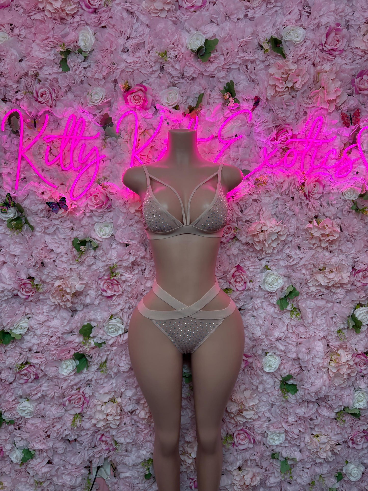 RaveOutfit Two-Piece Nude -  | Exotic Dancewear for Performers, Raves, & Festival Clothing