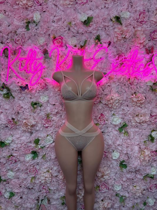 RaveOutfit Two-Piece Nude -  | Exotic Dancewear for Performers, Raves, & Festival Clothing