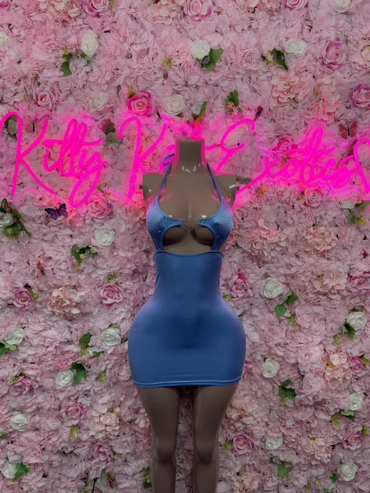 Exotic Dancewear Blue Dress  Perfect for Evening, Party, or Formal Wear | Bold and Stylish Women's Fashion