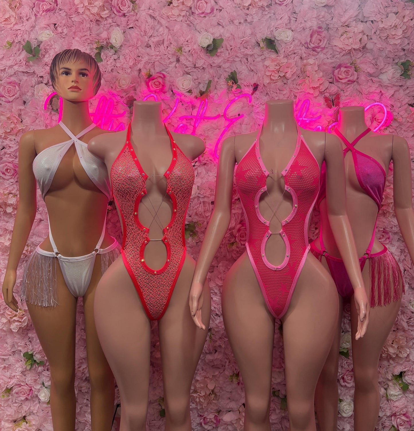 Rave Outfit One Piece Pink -  Elegant and Sexy Evening Dress for Performers, Events, or Special Occasions