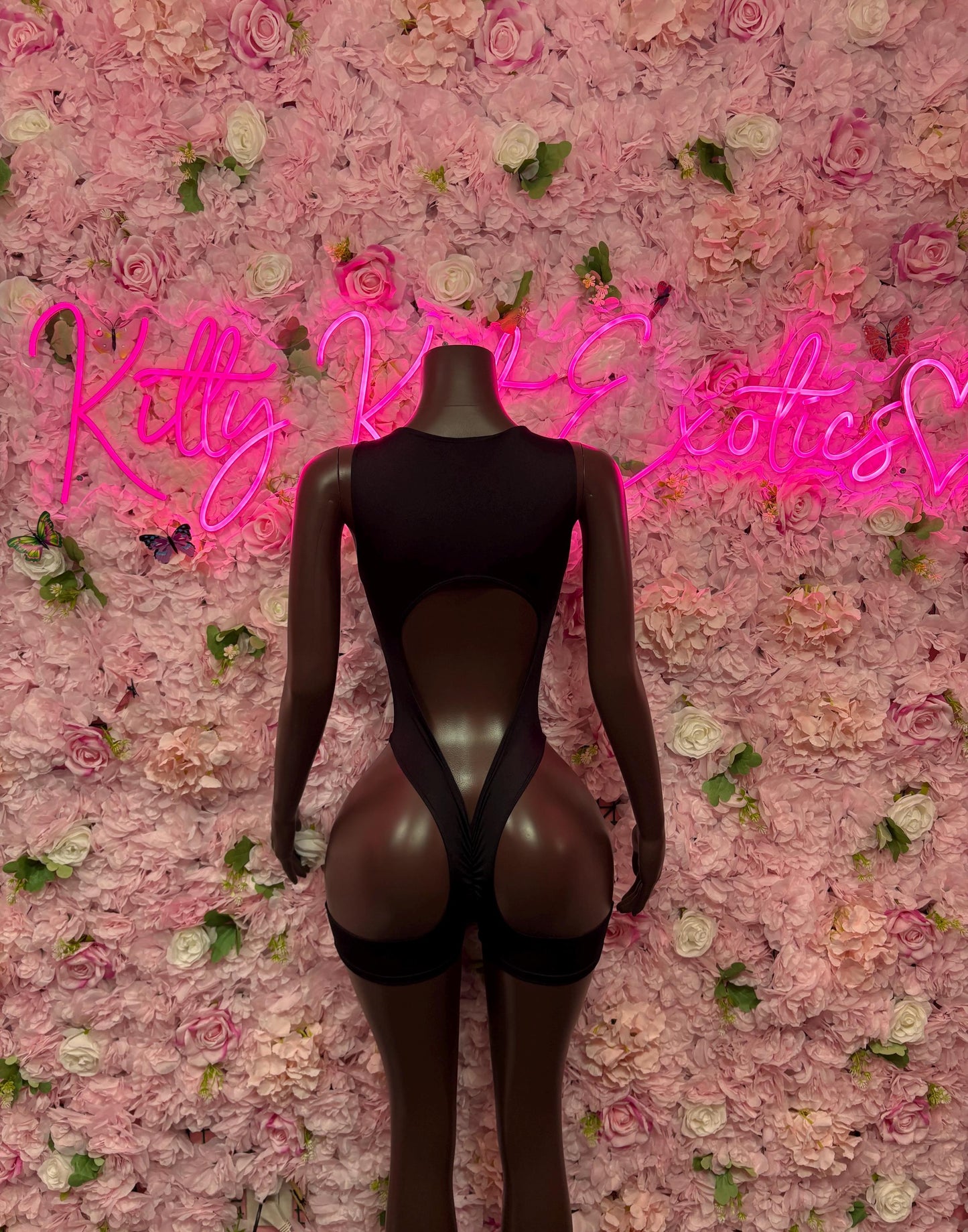 Custom Bottlegirl Outfit One Piece Black Bodysuit -  Exotic Dancewear, Bartender Sexy for Performers, Events, or Special Occasions