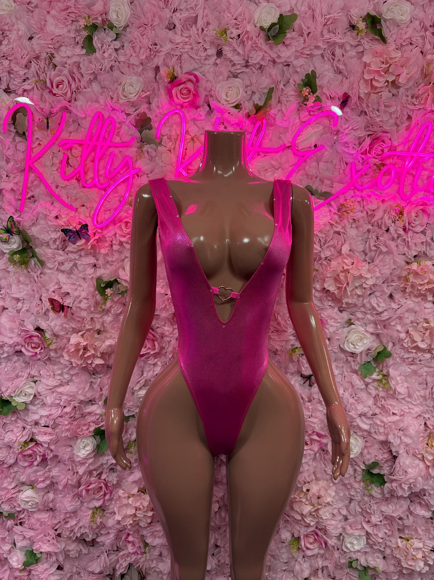 Bottlegirl Pink One-Piece Bodysuit Set  Stripper Outfit, Clubwear, Rave & Performance Costume