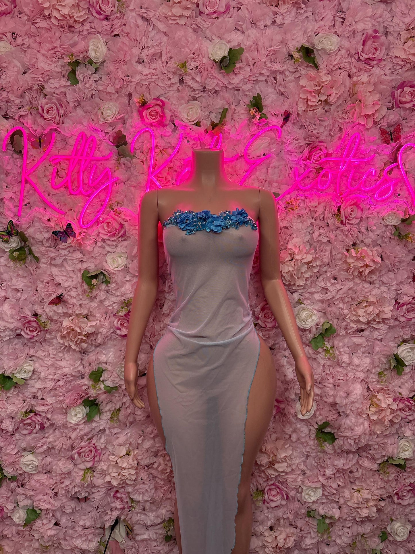 Rave Outfit ST Gown Blue - Exotic Dancewear , Bottlegirl, Festival & Rave Wear