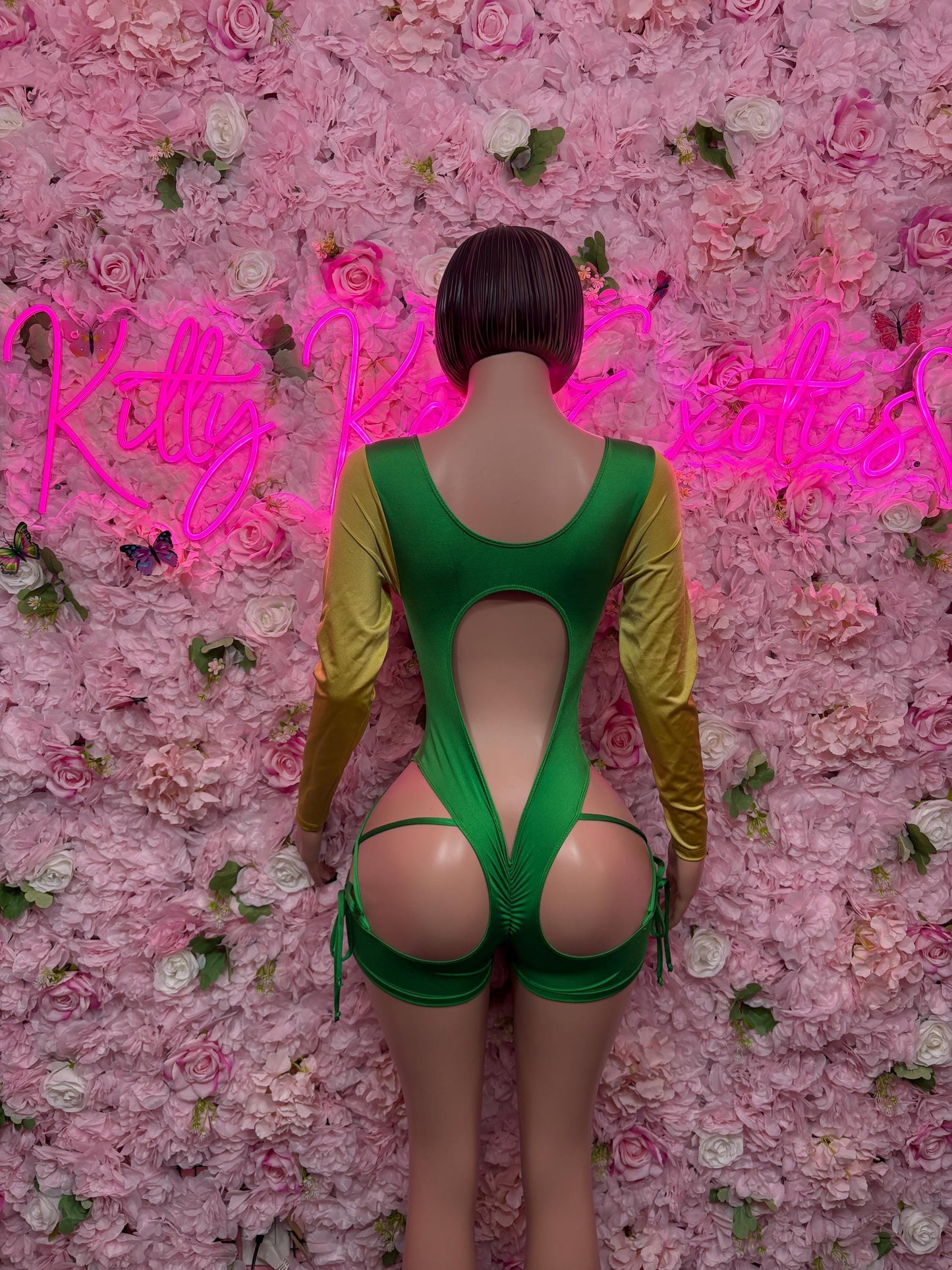 St Patricks Day Green Bottlegirl , Bodysuit -  Exotic Dancewear, Bartender Sexy for Performers, Events, or Special Occasions