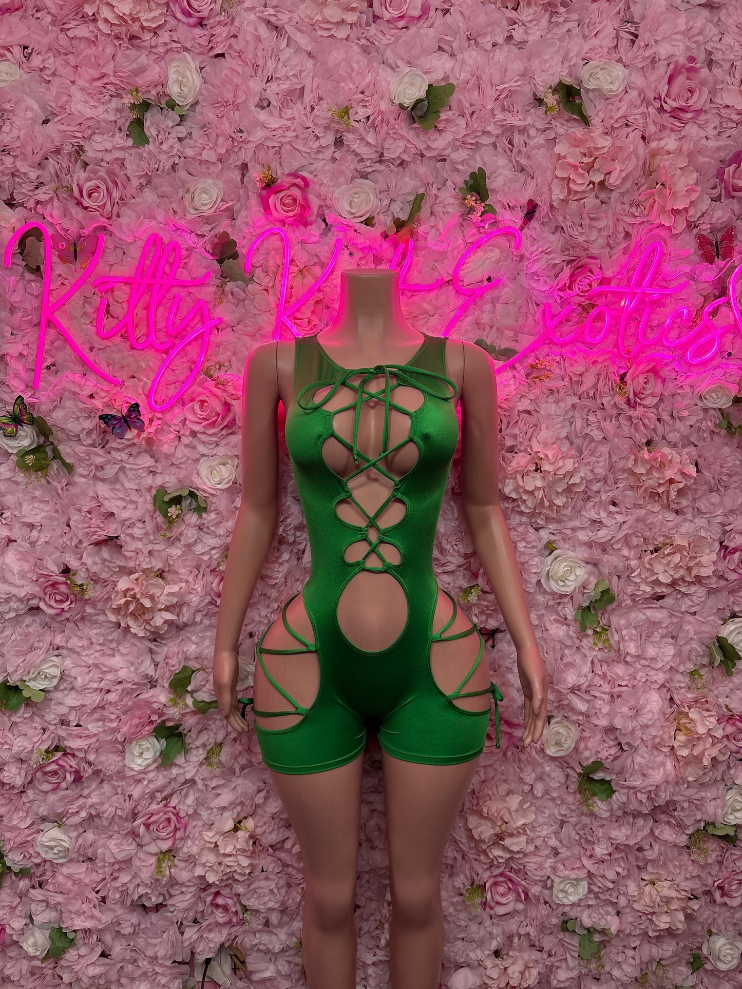 St Patricks Day Green Bottlegirl , Bodysuit -  Exotic Dancewear, Bartender Sexy for Performers, Events, or Special Occasions