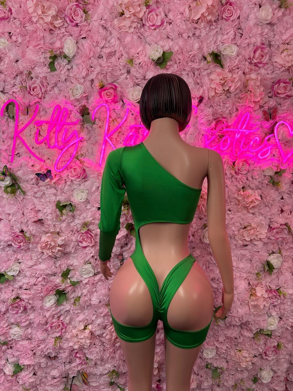 St Patricks Day Green Bottlegirl One Piece, Bodysuit -  Exotic Dancewear, Bartender Sexy for Performers, Events, or Special Occasions