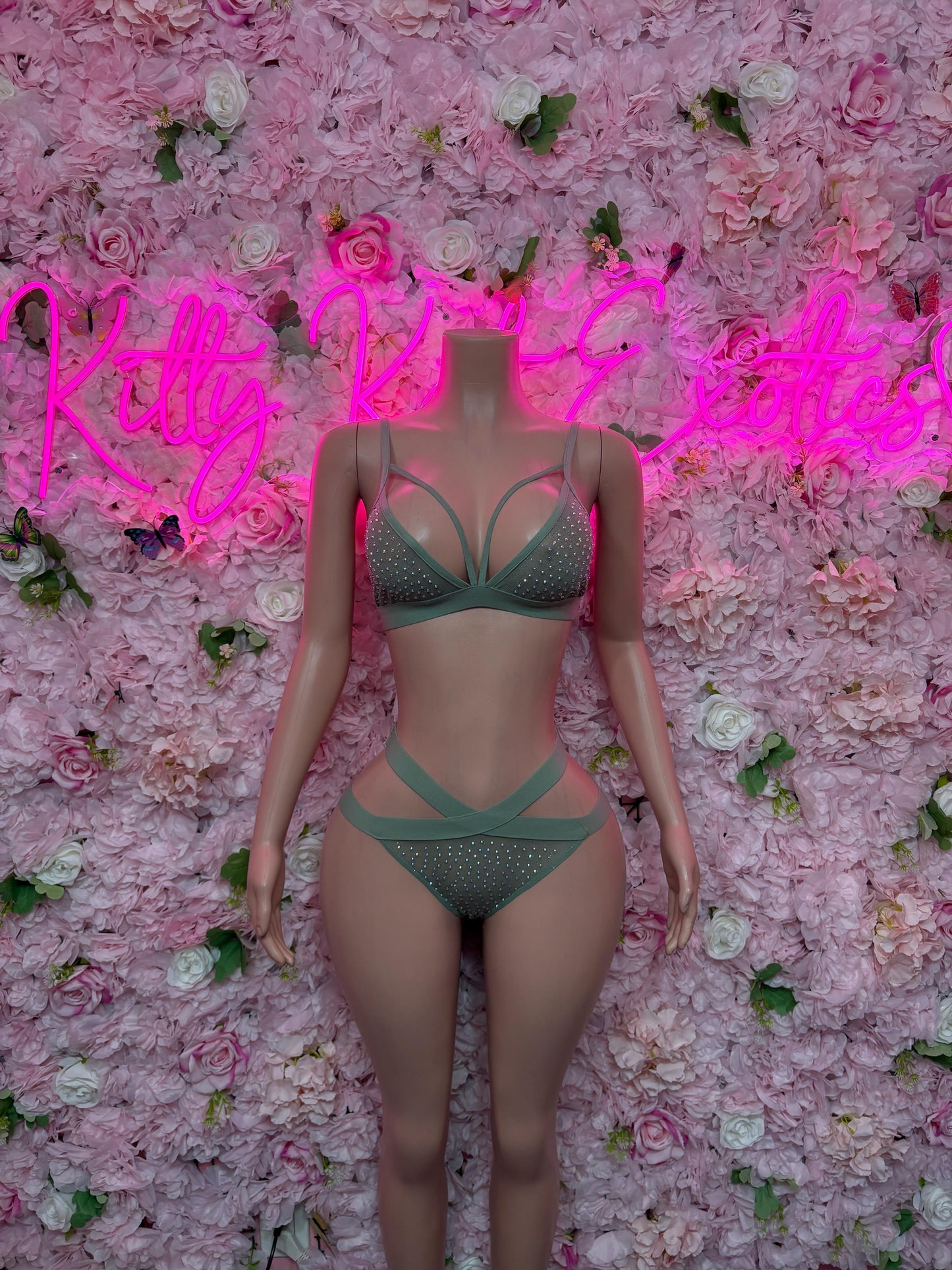 RaveOutfit Two-Piece Olive -  | Exotic Dancewear for Performers, Raves, & Festival Clothing