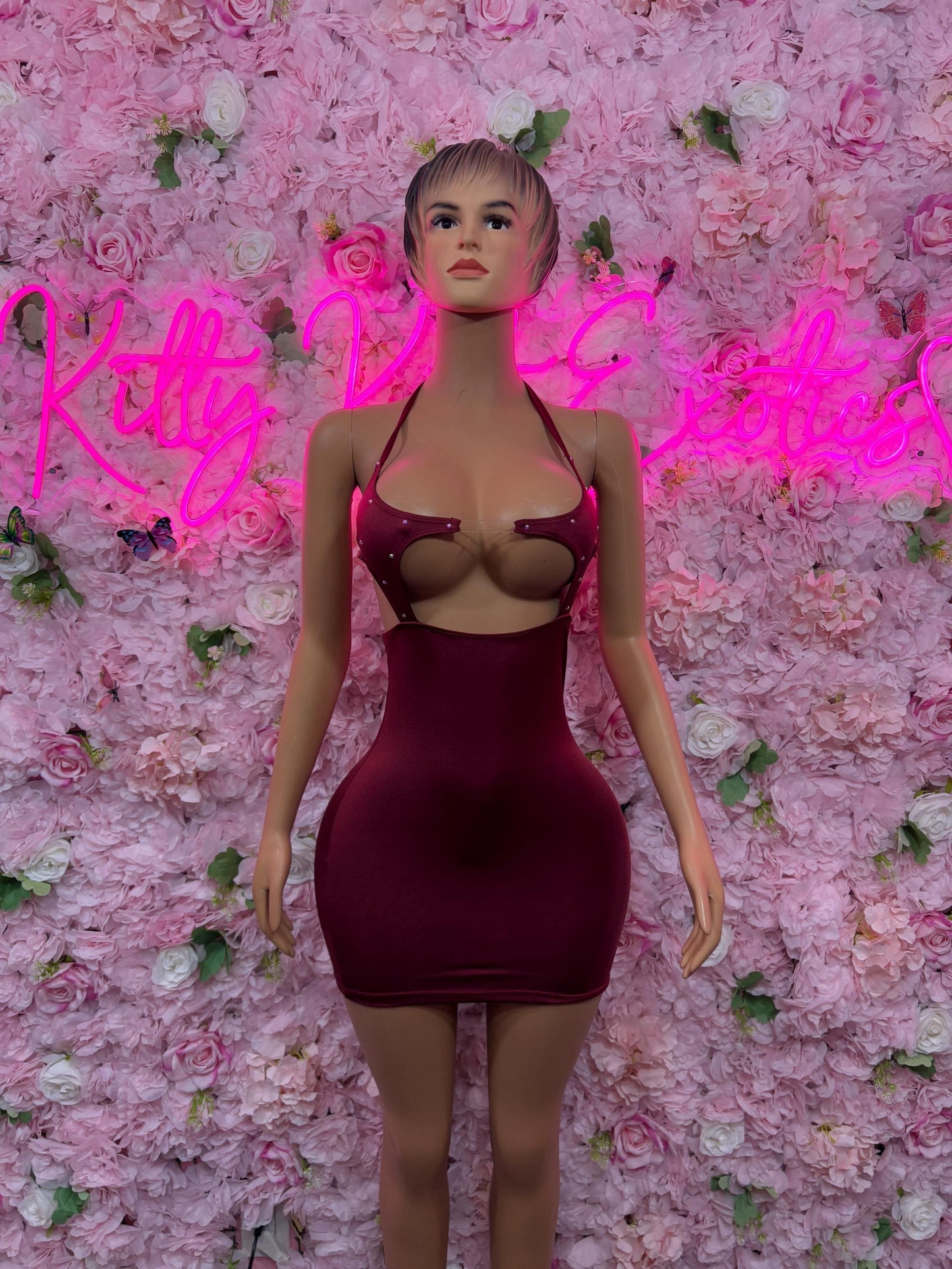 Womens Clothing Burgundy Dress  Perfect for Evening, Party, or Formal Wear | Bold and Stylish Women's Fashion