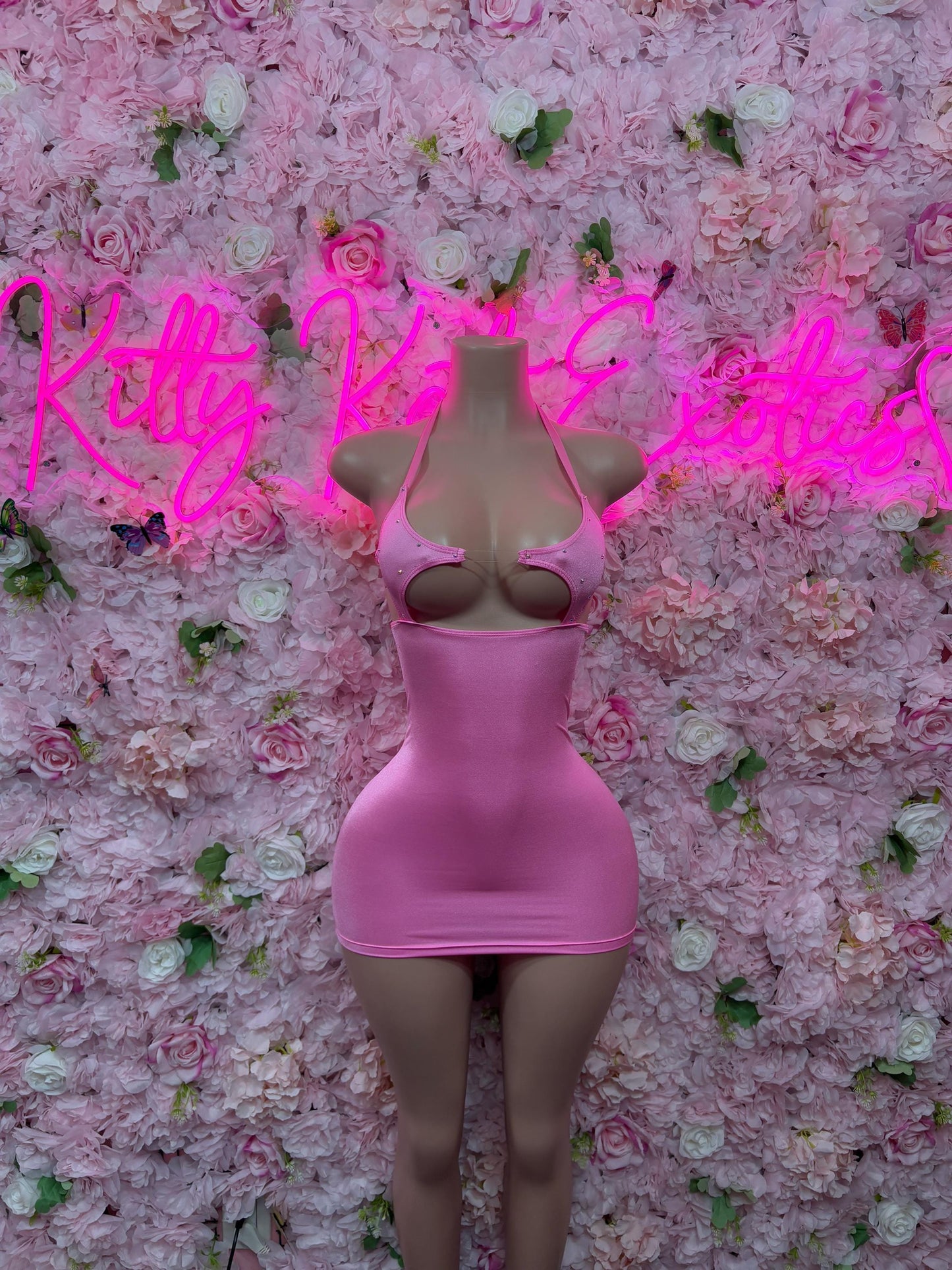 Exotic Dancewear Pink Dress  Perfect for Evening, Party, or Formal Wear | Bold and Stylish Women's Fashion