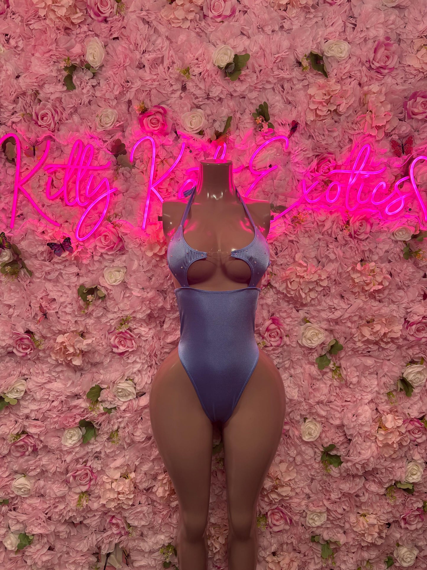 Exotic Dancewear One Piece Blue Bodysuit  Perfect for Evening, Party, or Formal Wear | Bold and Stylish Women's Fashion