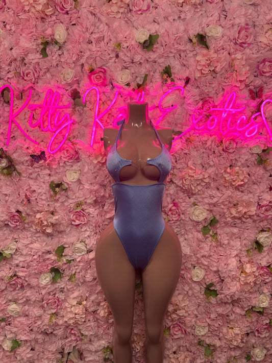 Exotic Dancewear One Piece Blue Bodysuit  Perfect for Evening, Party, or Formal Wear | Bold and Stylish Women's Fashion