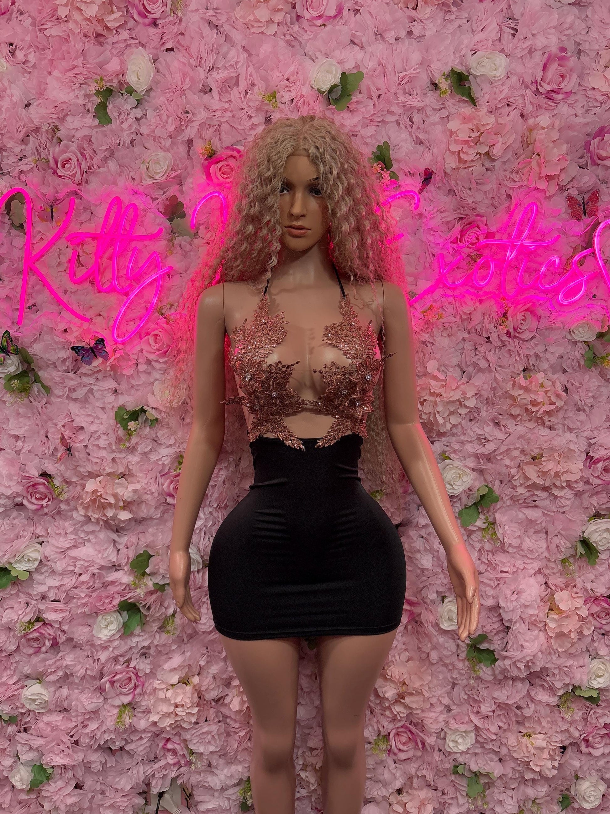 Dance Costume One Piece Rose Gold Lace Feather Dress- Exotic Dancewear – Kittykatexotics Dance Costume One Piece Rose Gold Lace Feather Dress- Exotic Dancewear – Kittykatexotics