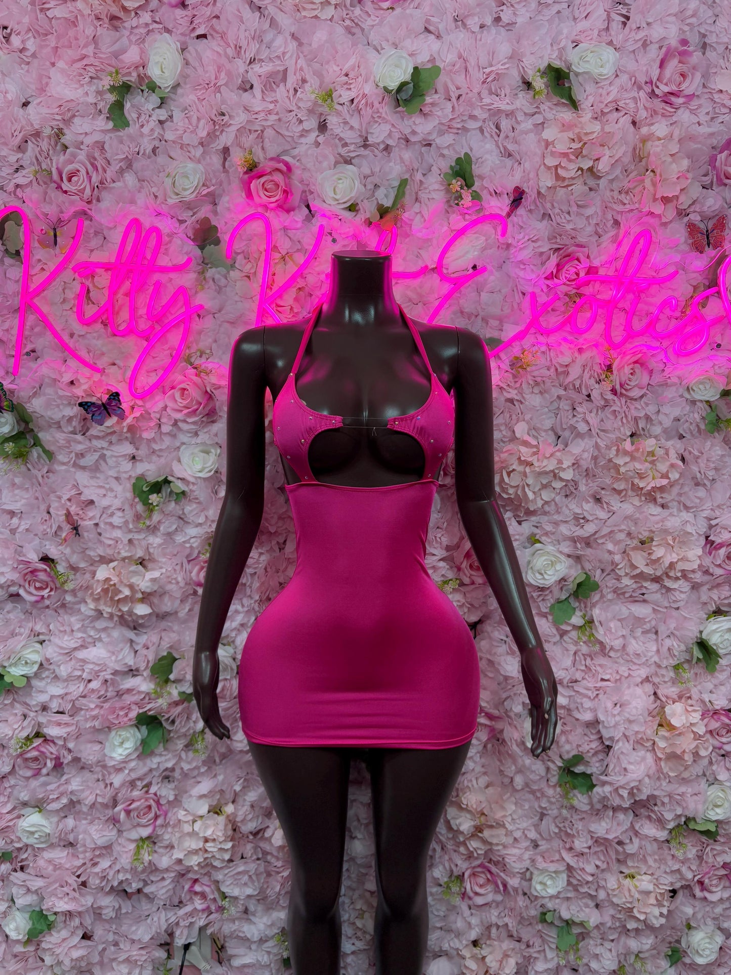 Exotic Dancewear Pink Dress  Perfect for Evening, Party, or Formal Wear | Bold and Stylish Women's Fashion