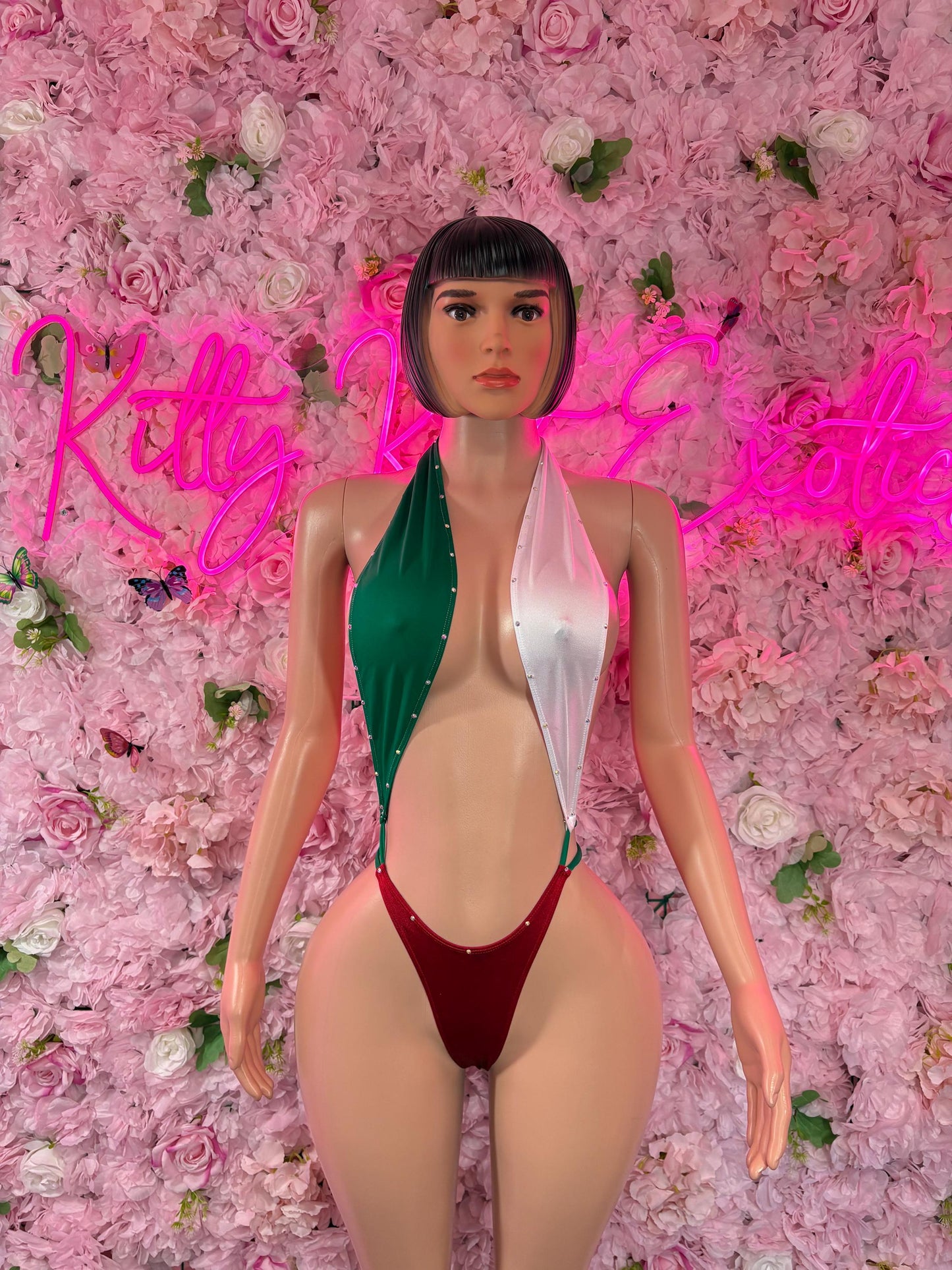 Cinco De Mayo Mexican Flag Bikini Set  Festive One Piece Swimsuit Outfit for Party, Parade, or Beach  Mexico Colors Festival Wear