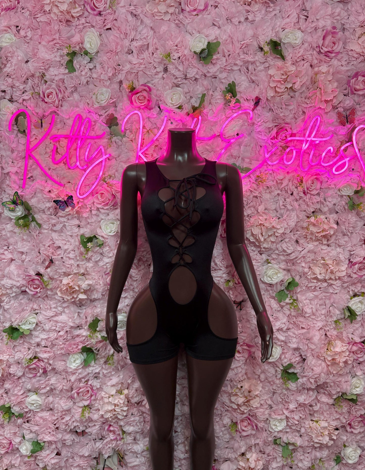 Custom Bottlegirl Outfit One Piece Black Bodysuit -  Exotic Dancewear, Bartender Sexy for Performers, Events, or Special Occasions