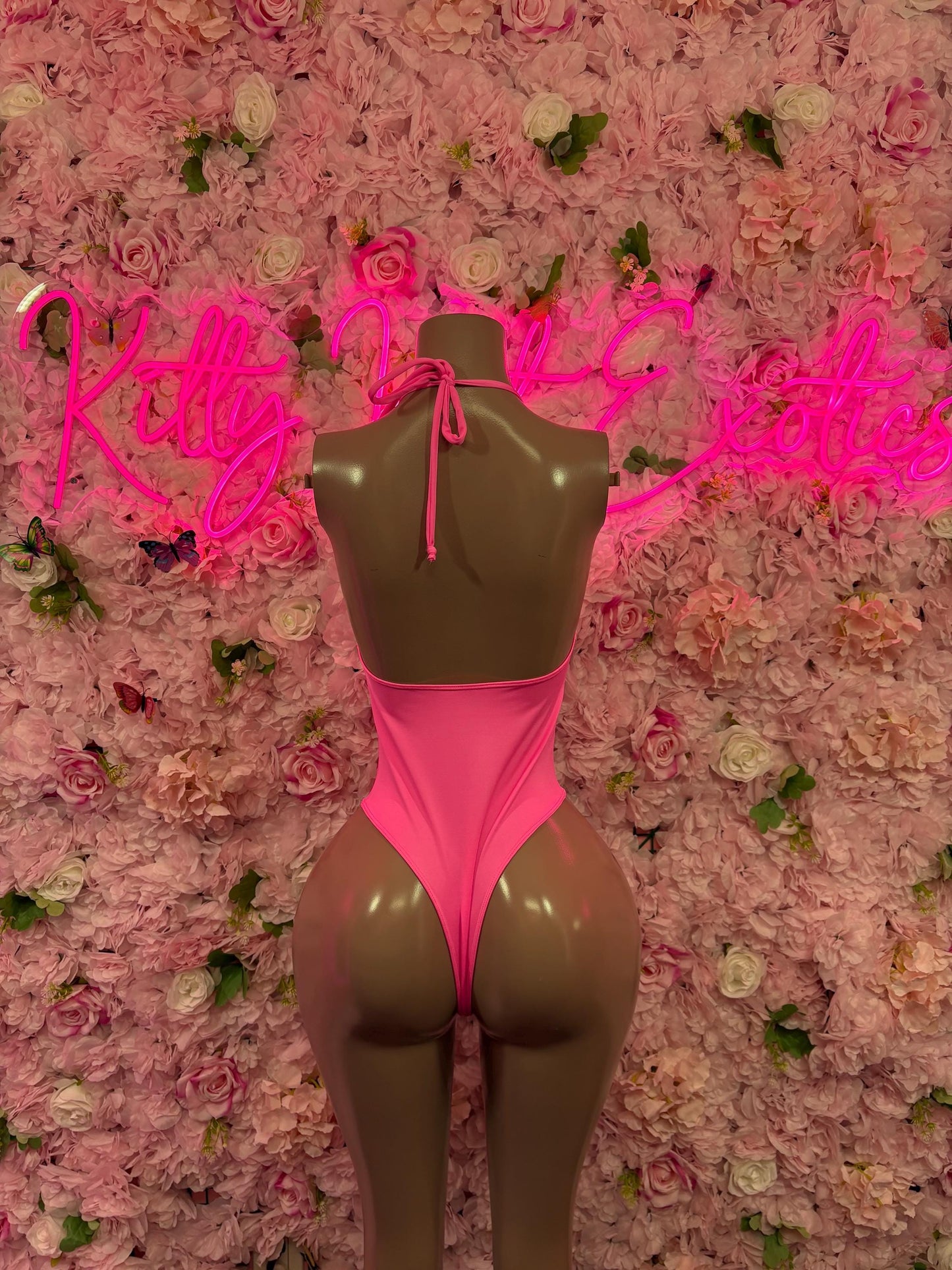 Rave Outfit Pink One-Piece Bodysuit Set  Stripper Outfit, Clubwear, Rave & Performance Costume